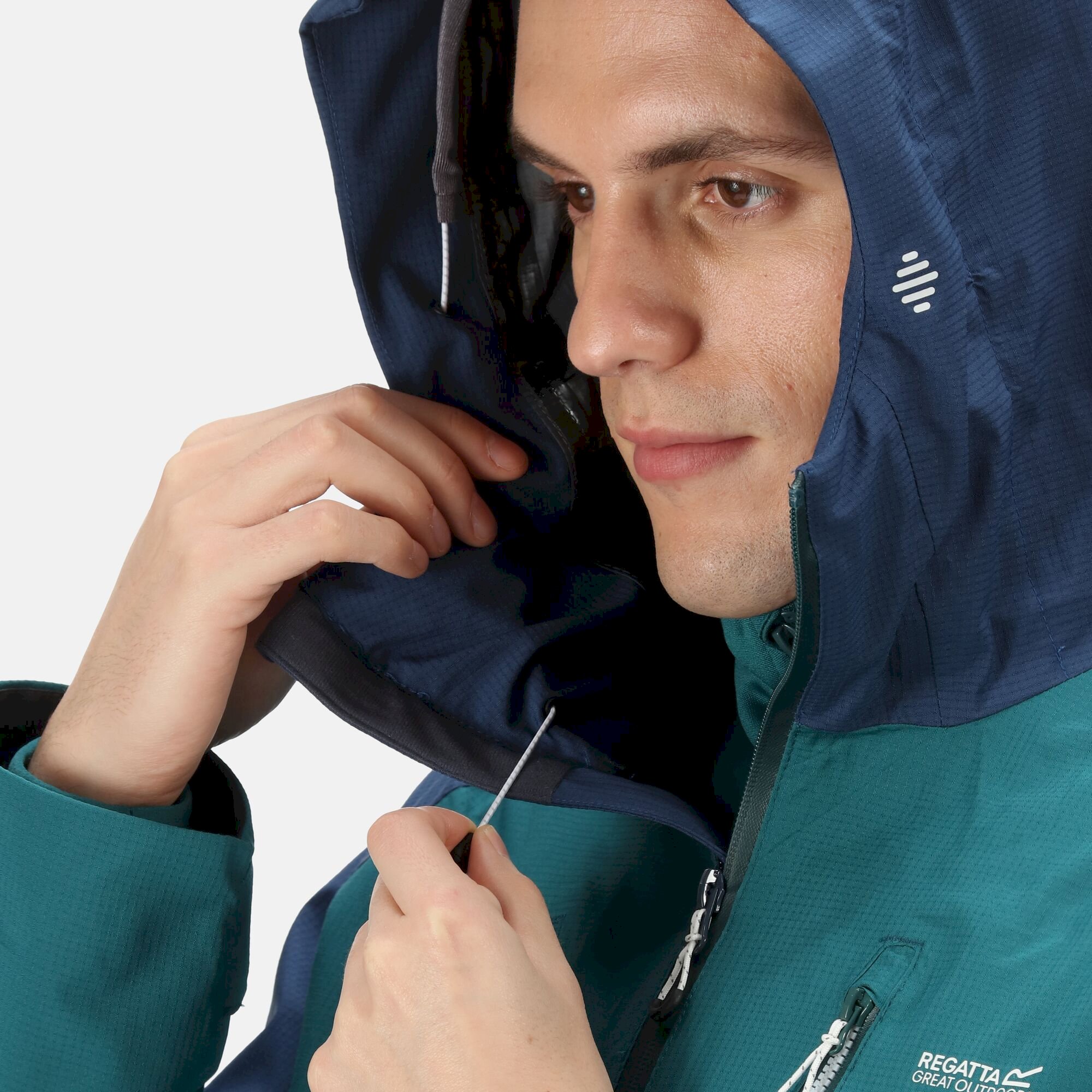Men's Sacramento VIII Waterproof Jacket | Admiral Blue Pacific Green