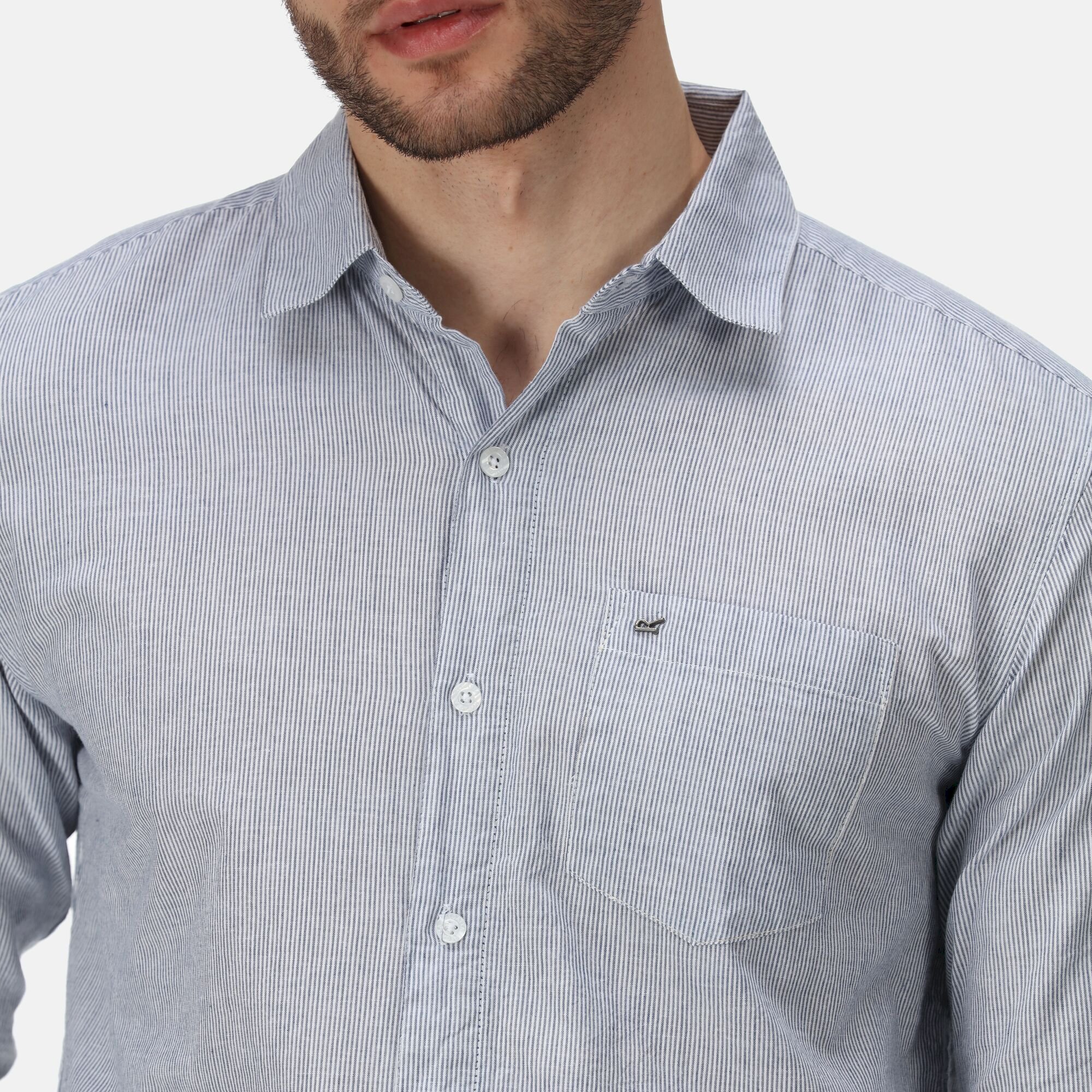 Men's Brycen Long Sleeve Shirt | Ticking Stripe
