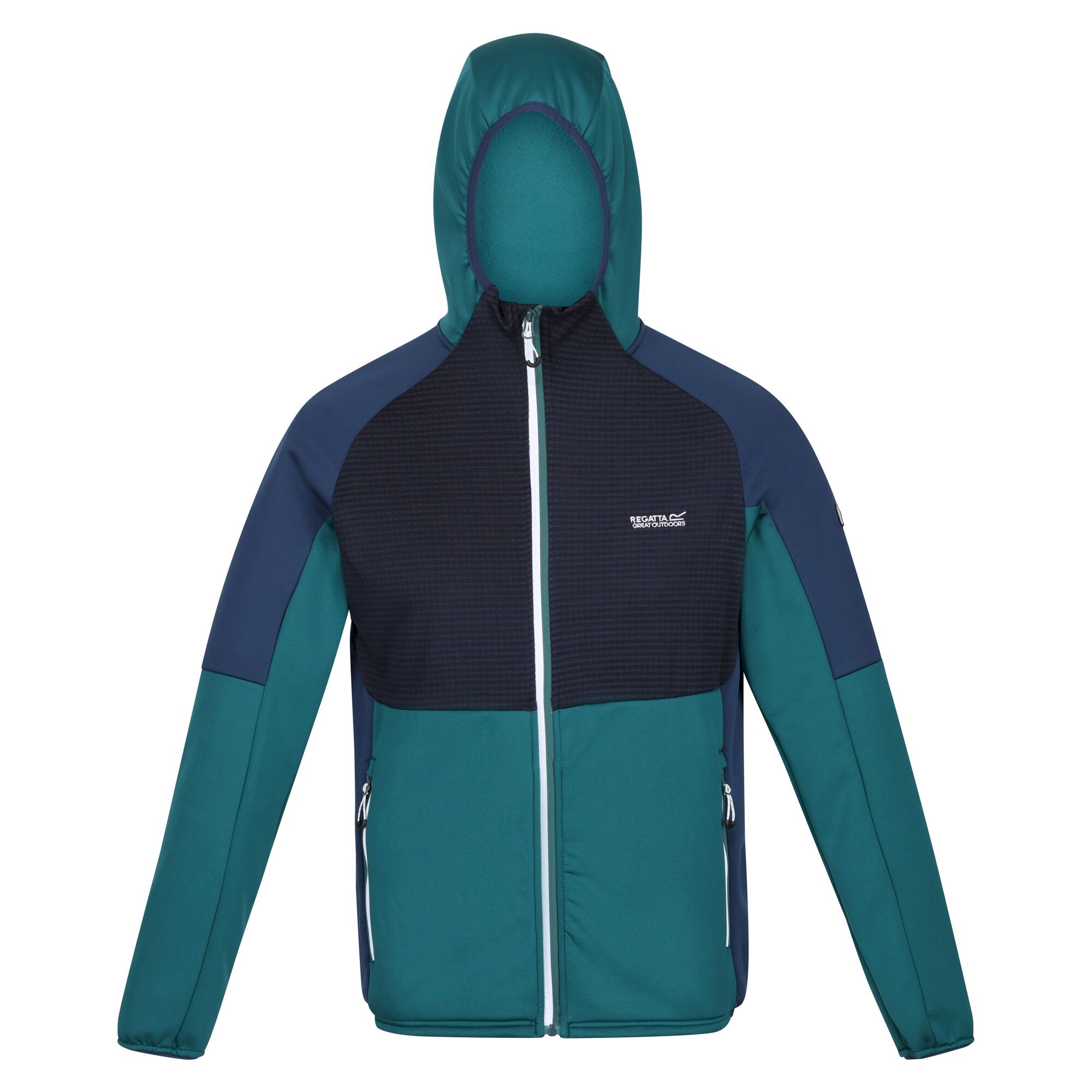 Men's Attare Softshell Hooded Jacket | Pacific Green Navy