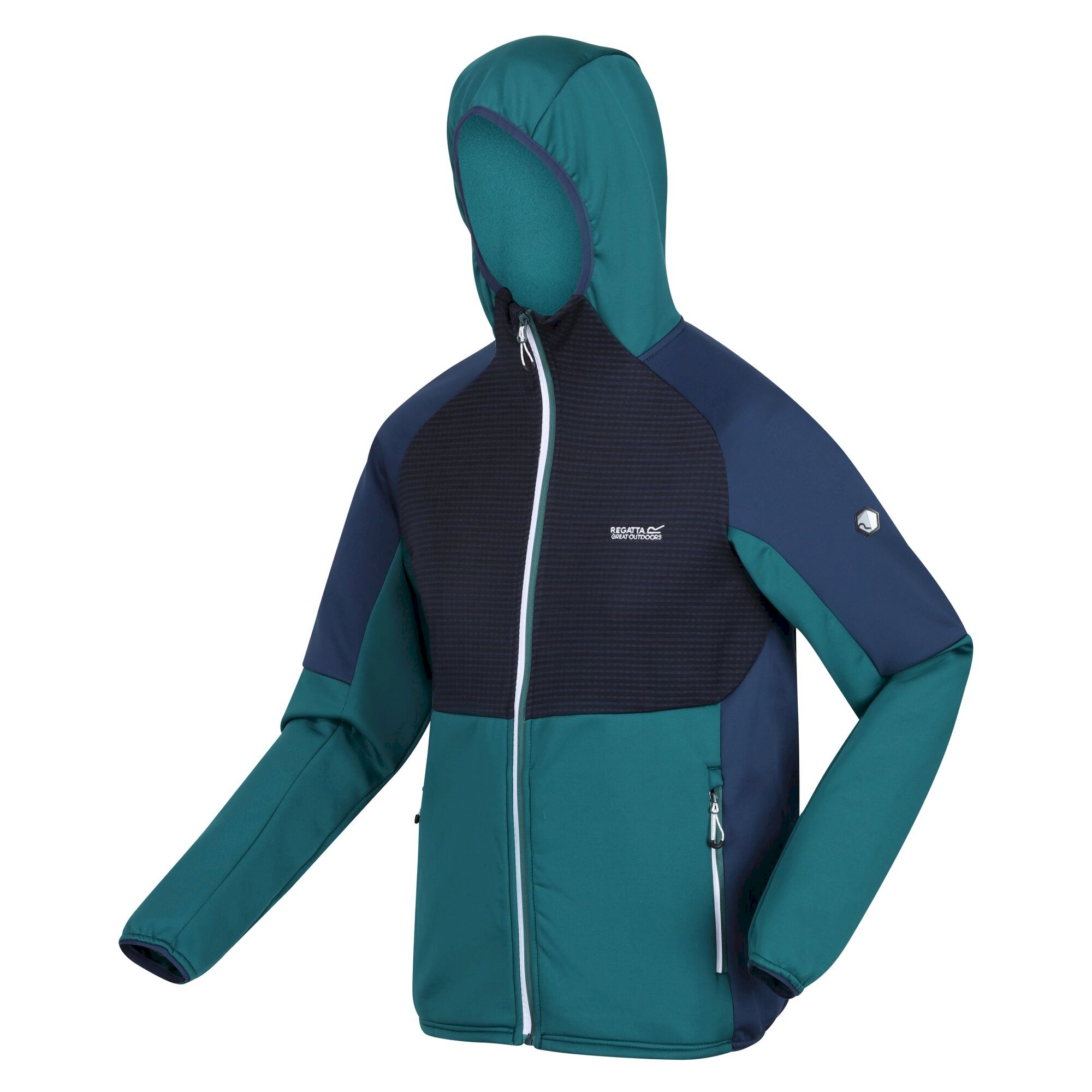 Men's Attare Softshell Hooded Jacket | Pacific Green Navy