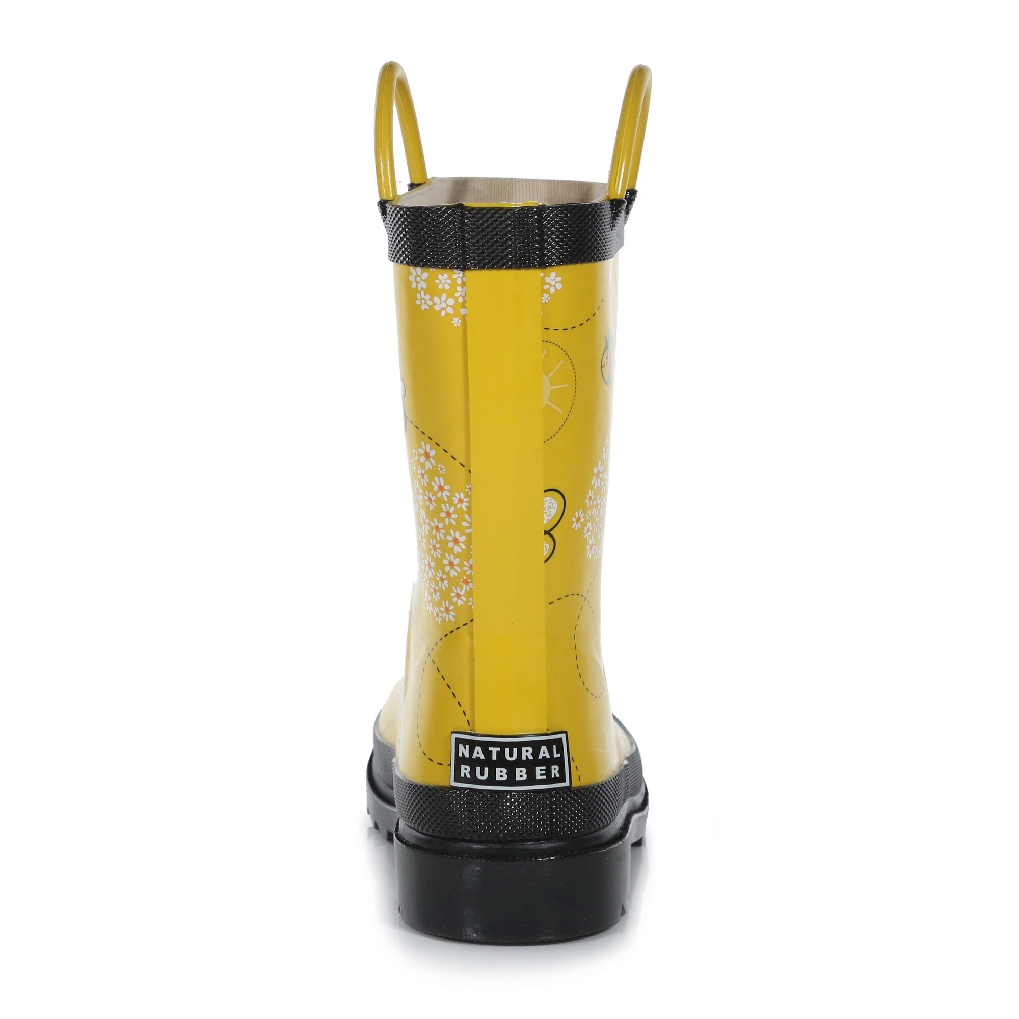 Kids Minnow Printed Wellies | Maize Yellow Bee