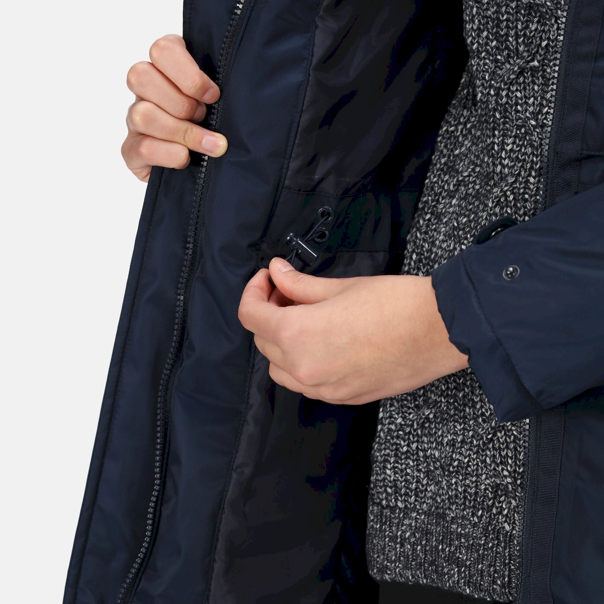 Women's Lyanna Fur Trim Parka Jacket | Navy
