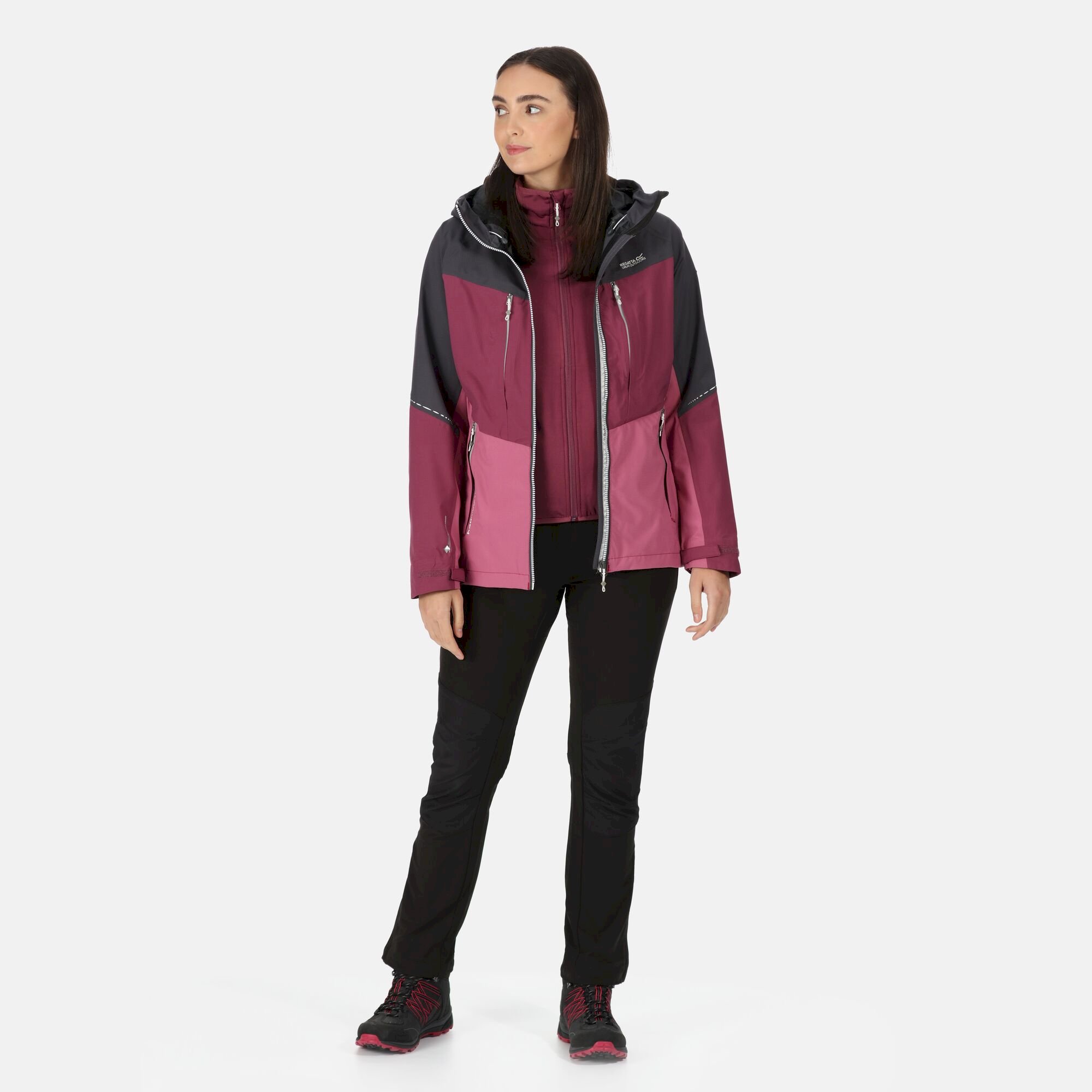 Women's Carletta VII 3-In-1 Waterproof Jacket | Seal Grey Amaranth Haze Violet
