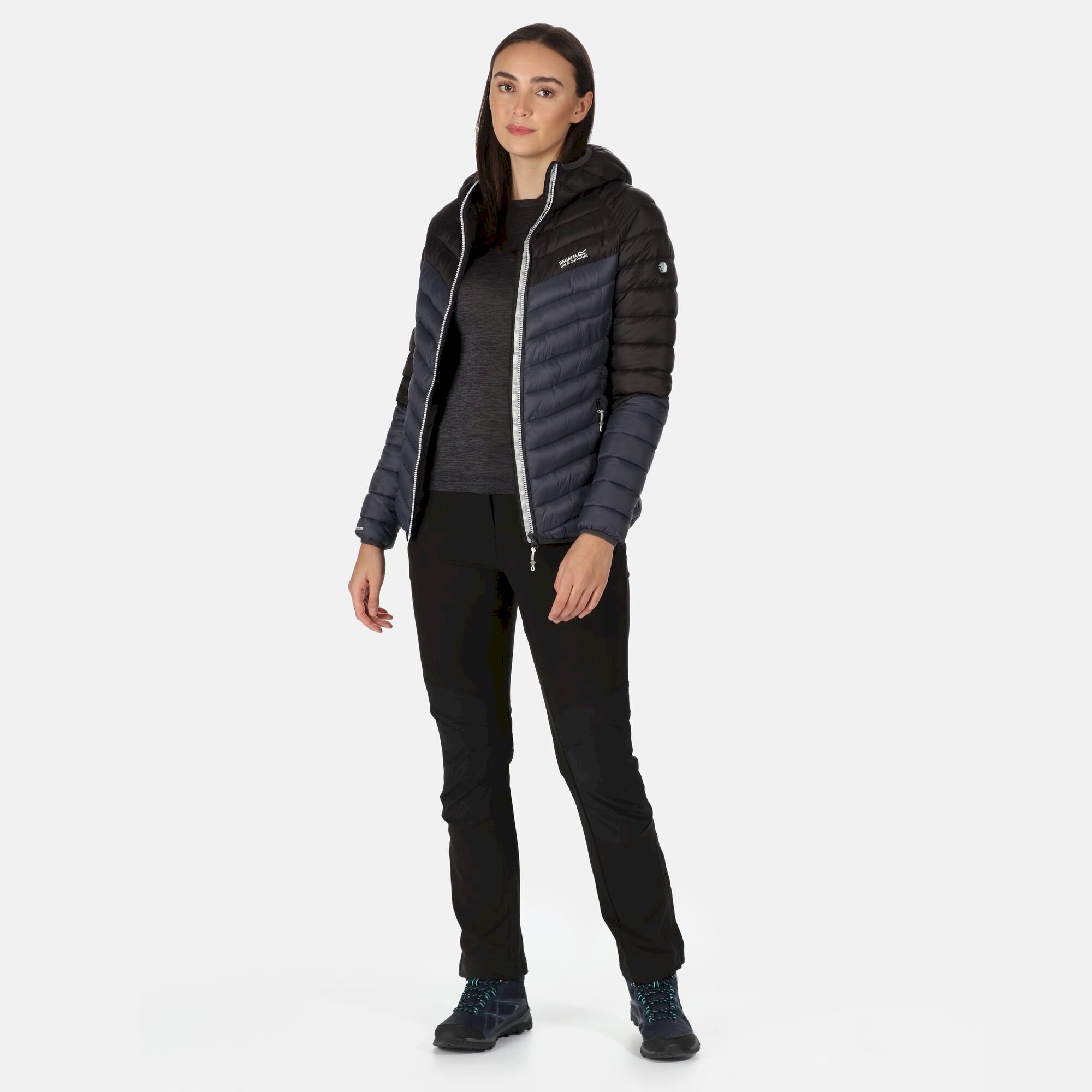 Women's Harrock Lightweight Puffer Jacket | Black Seal Grey