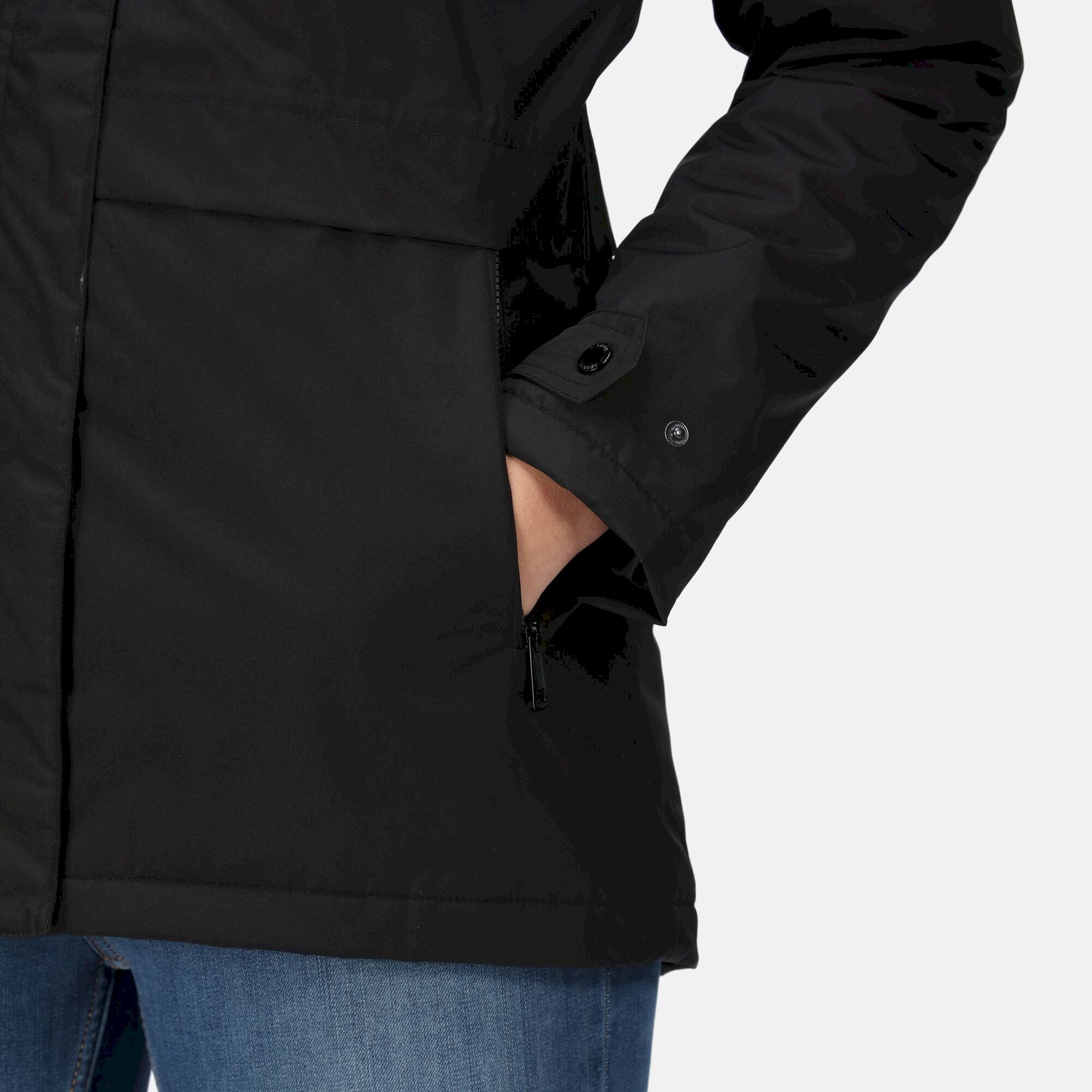 Women's Myla II Fur Trim Parka Jacket | Black