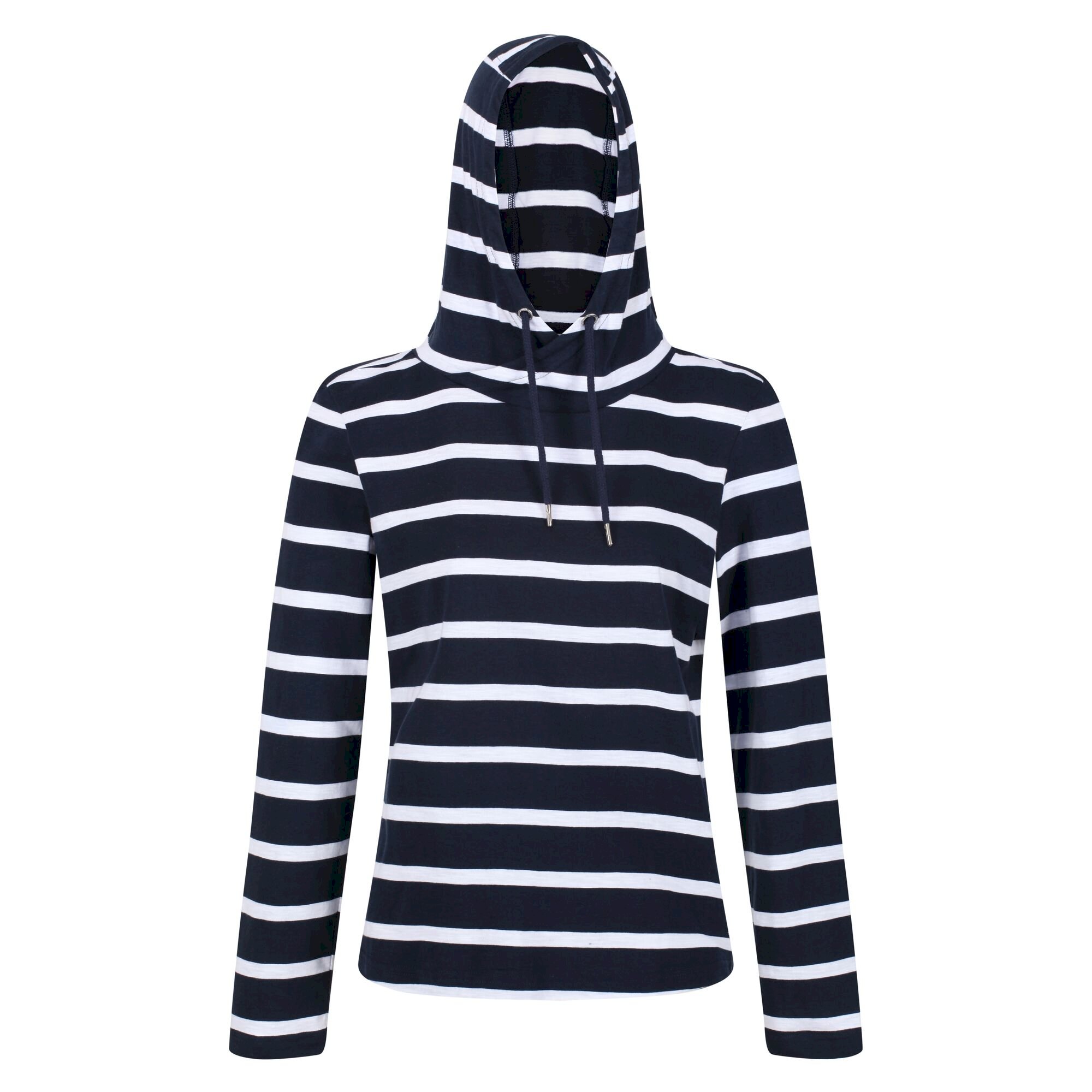 Women's Maelys Hooded Top | Navy White Stripe