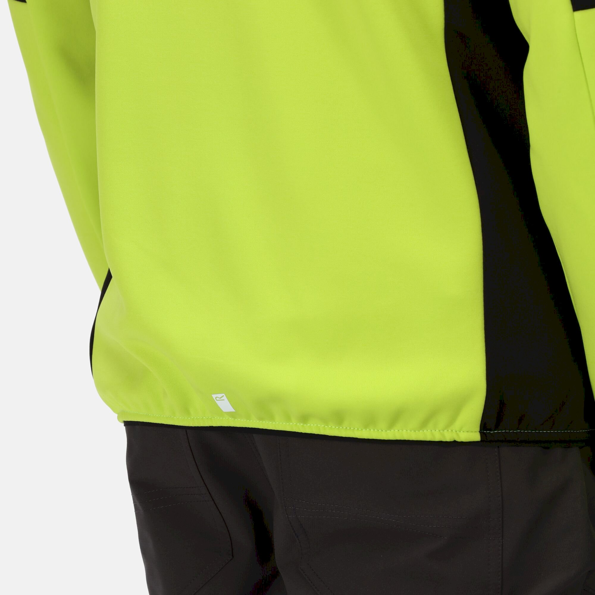 Men's Attare Softshell Hooded Jacket | Bright Kiwi Dark Grey