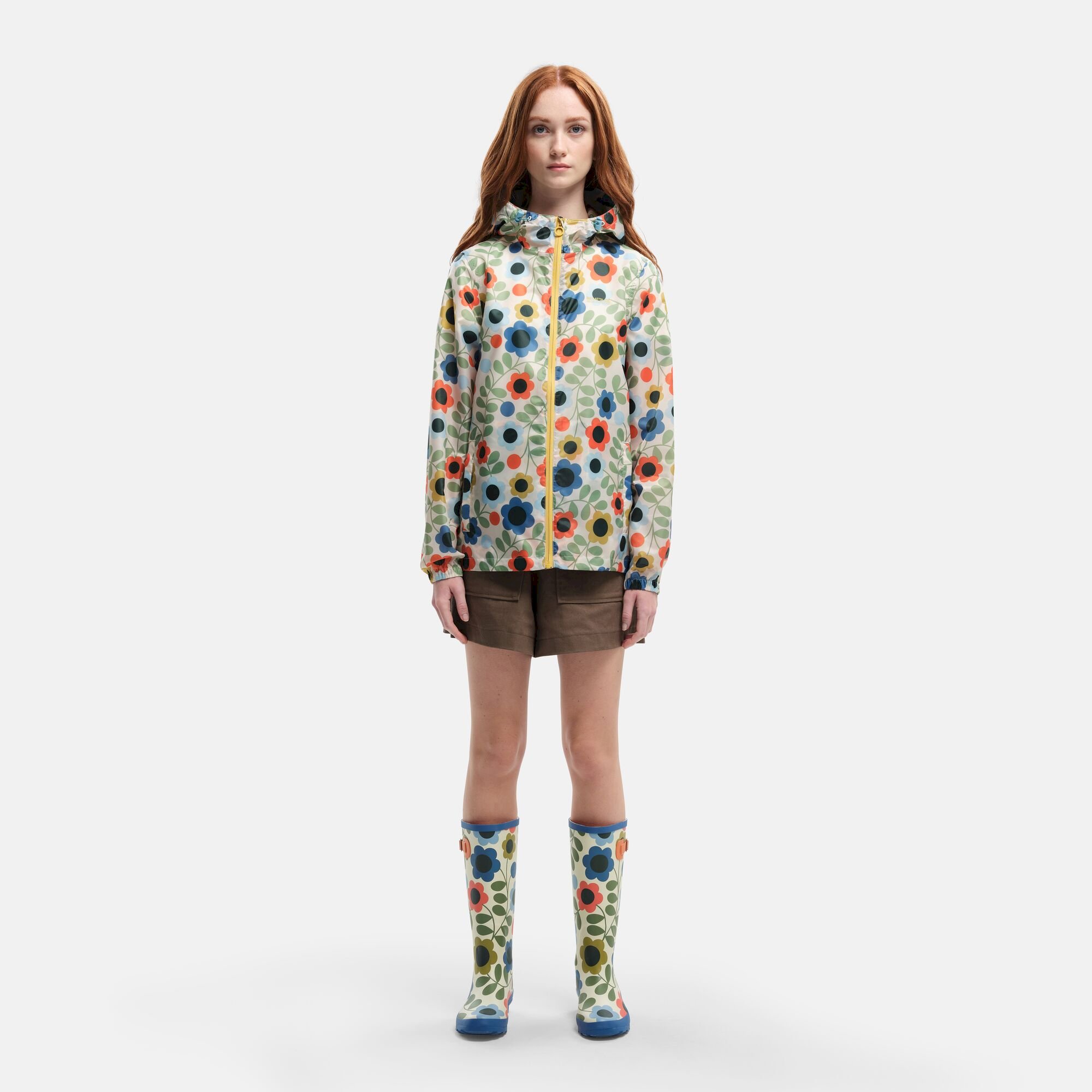 Orla Kiely Lightweight Waterproof Pack-It Jacket | Meadow Floral