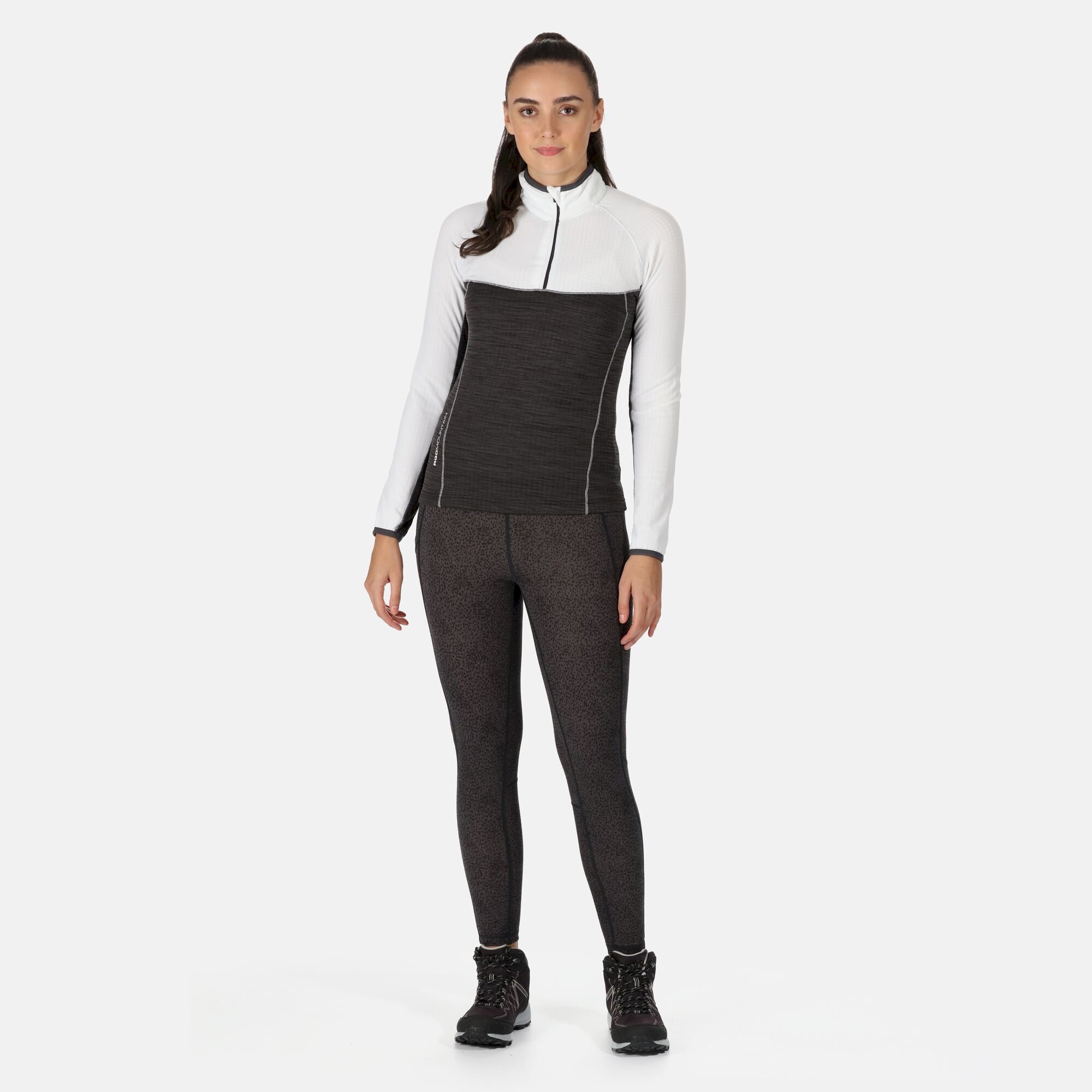Women's Hepley Lightweight Half Zip Fleece | White Seal Grey Marl