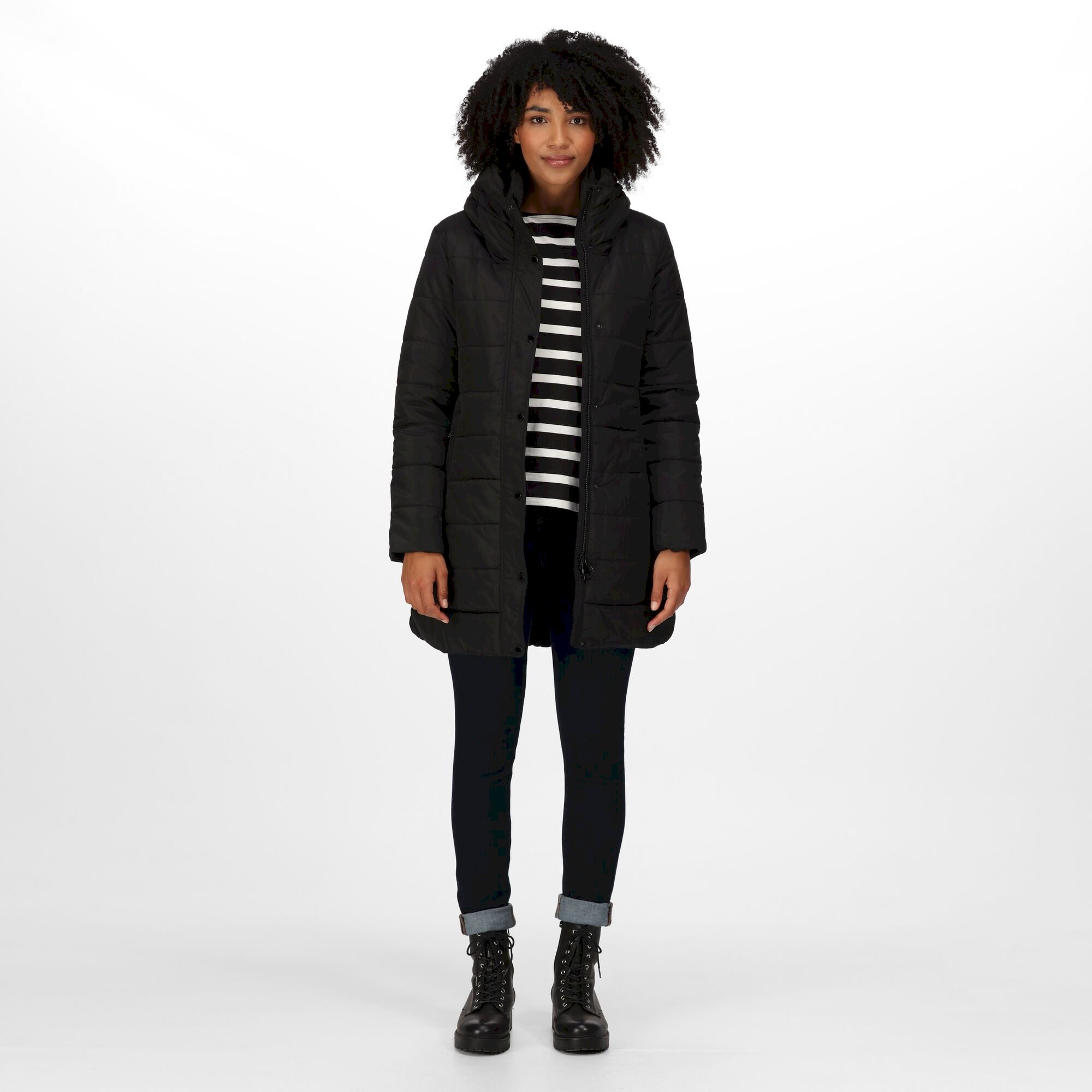 Women's Pamelina Hooded Parka Jacket | Black