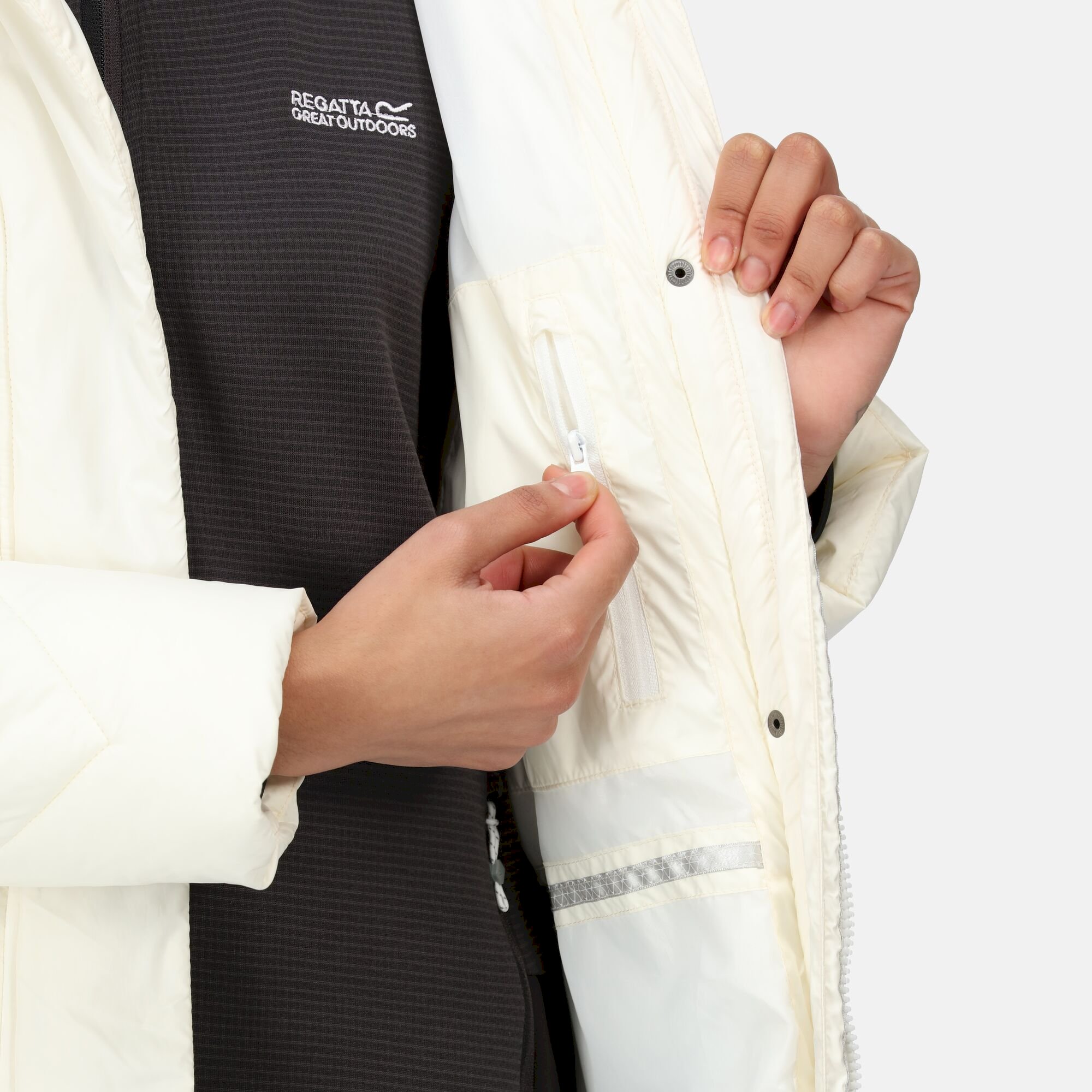 Giovanna Fletcher Collection - Longley Longline Quilted Jacket | Snow White