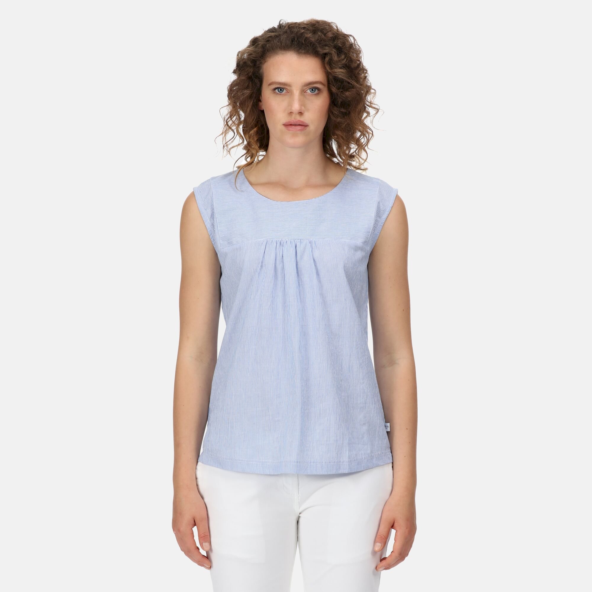 Women's Bridgidine Swing Top | Sonic Blue Stripe