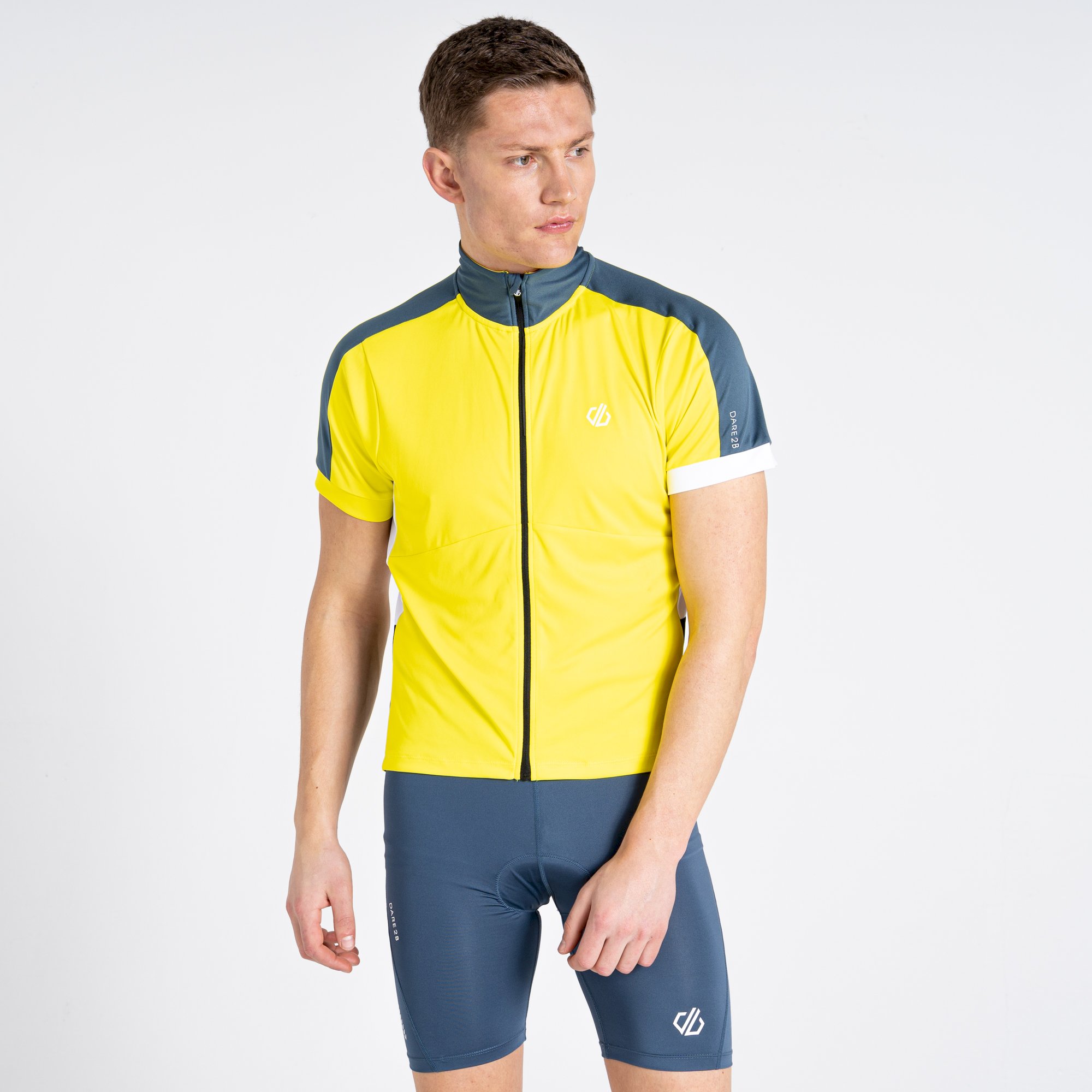 Dare 2b - Men's Protraction II Recycled Lightweight Jersey | Neon Spring Orion Grey