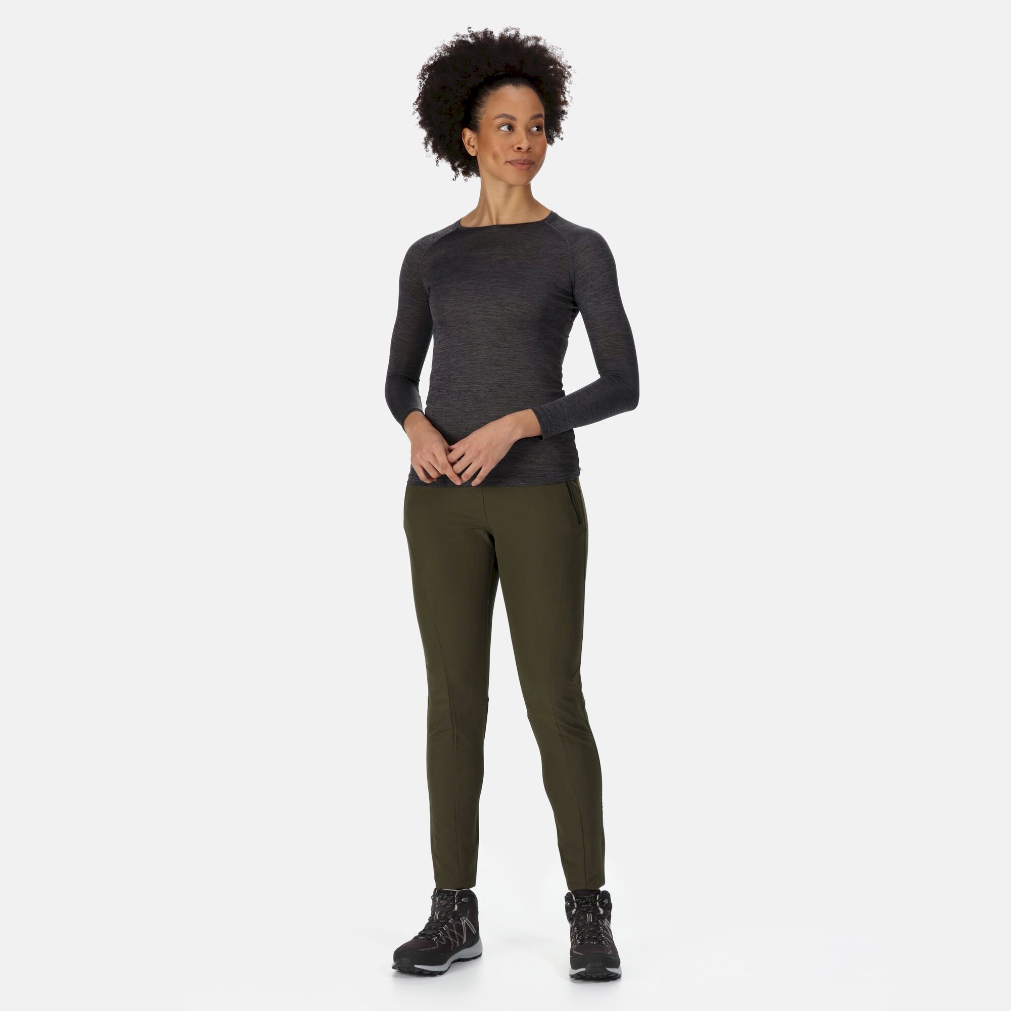 Women's Pentre Stretch Walking Trousers | Dark Khaki