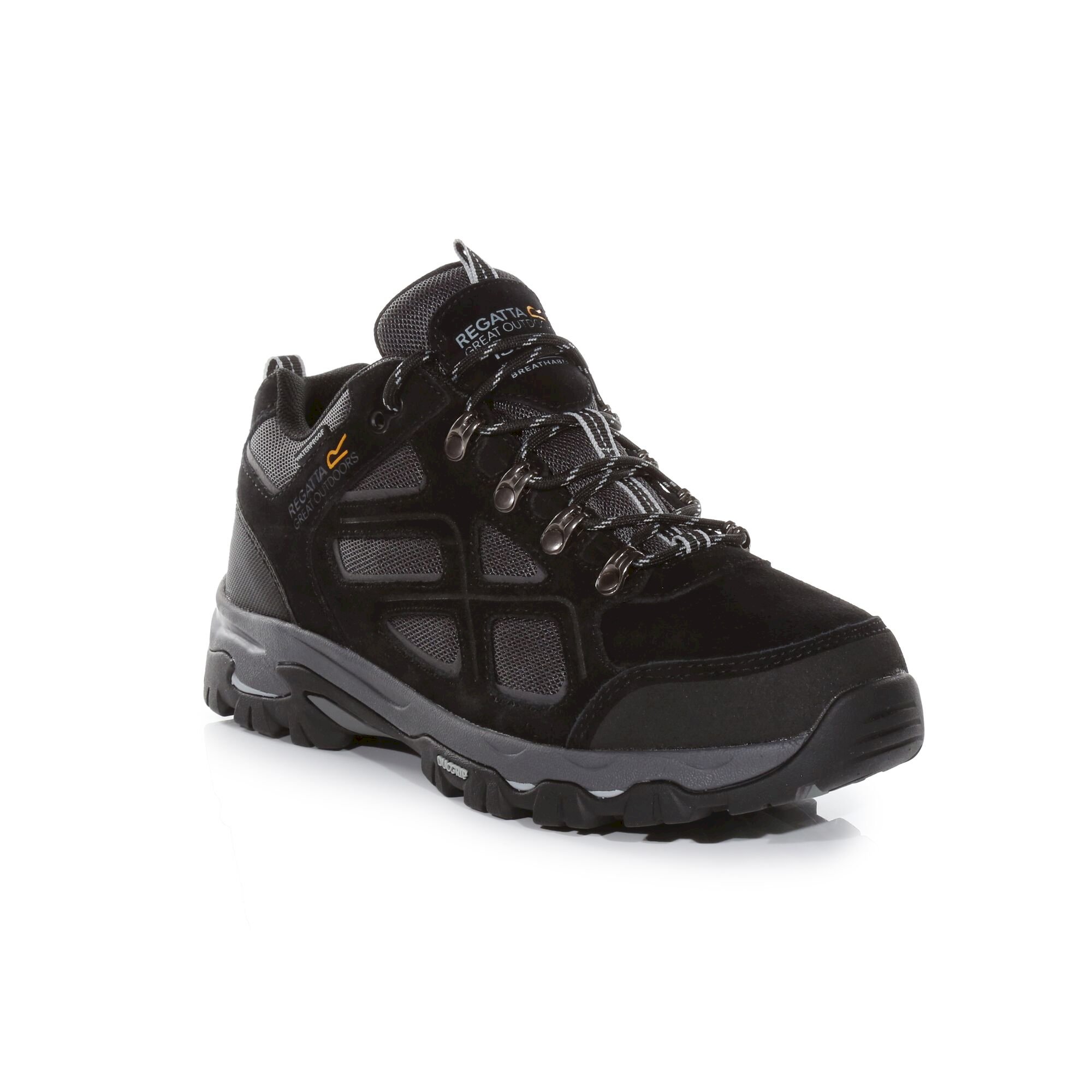 Men's Tebay Waterproof Low Walking Shoes | Black Granite