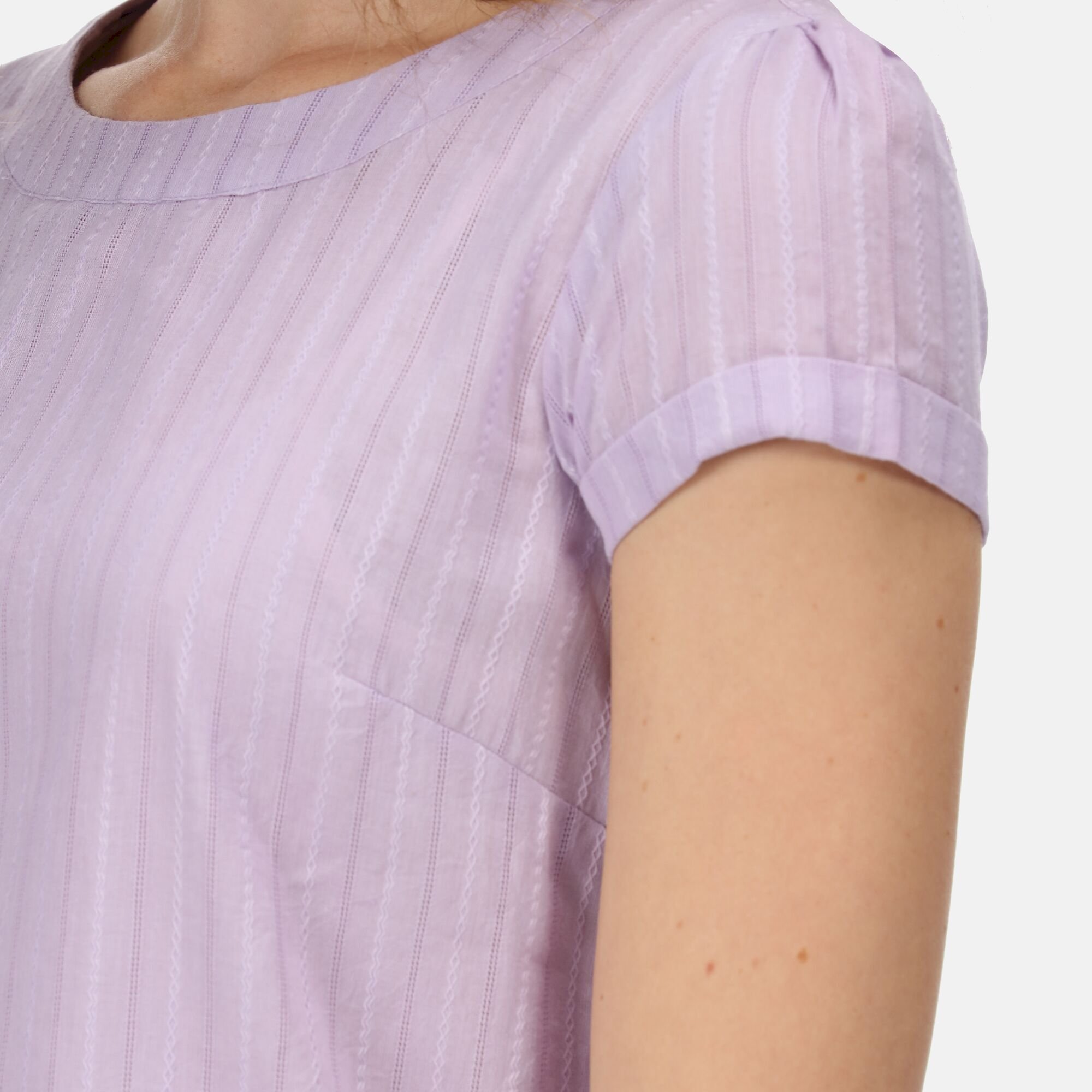 Women's Jaelynn Cotton T-Shirt | Pastel Lilac Dobby