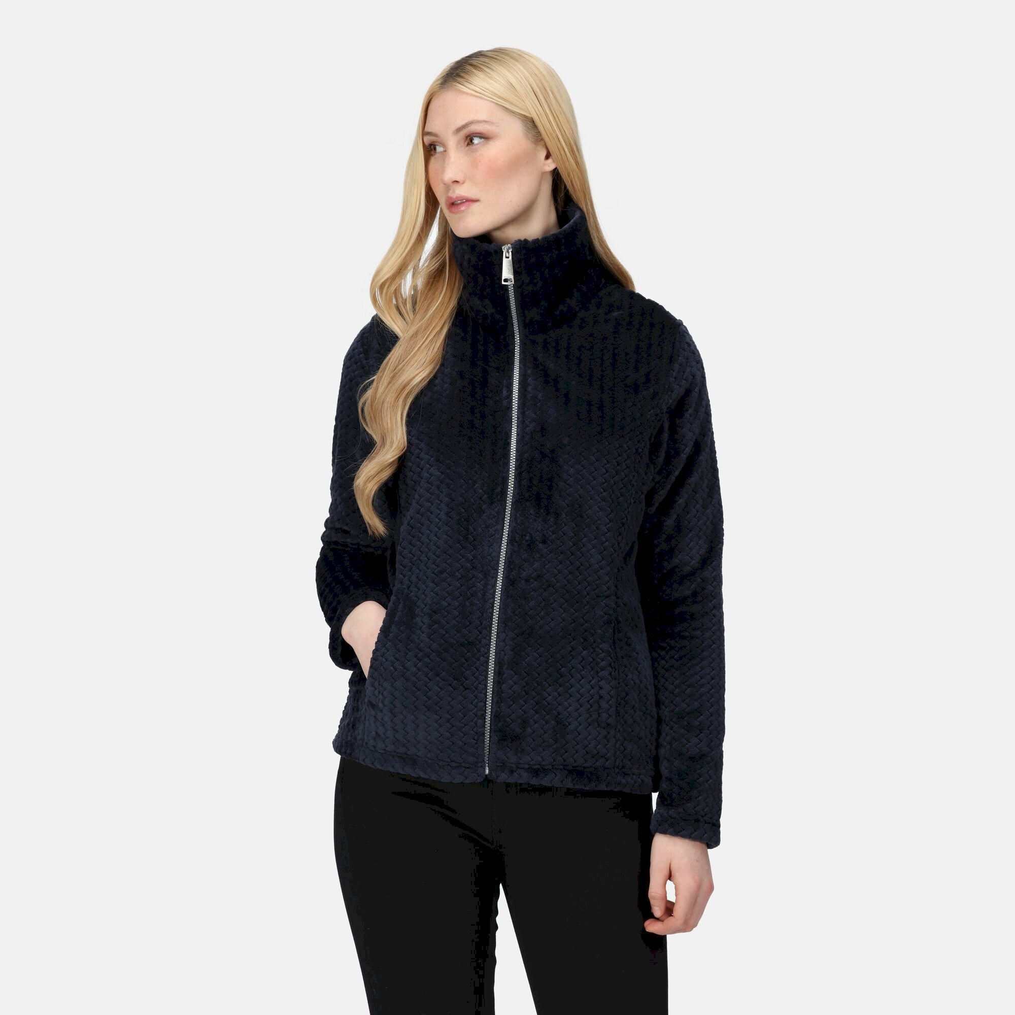 Women's Heloise Full Zip Fleece | Navy Ripple