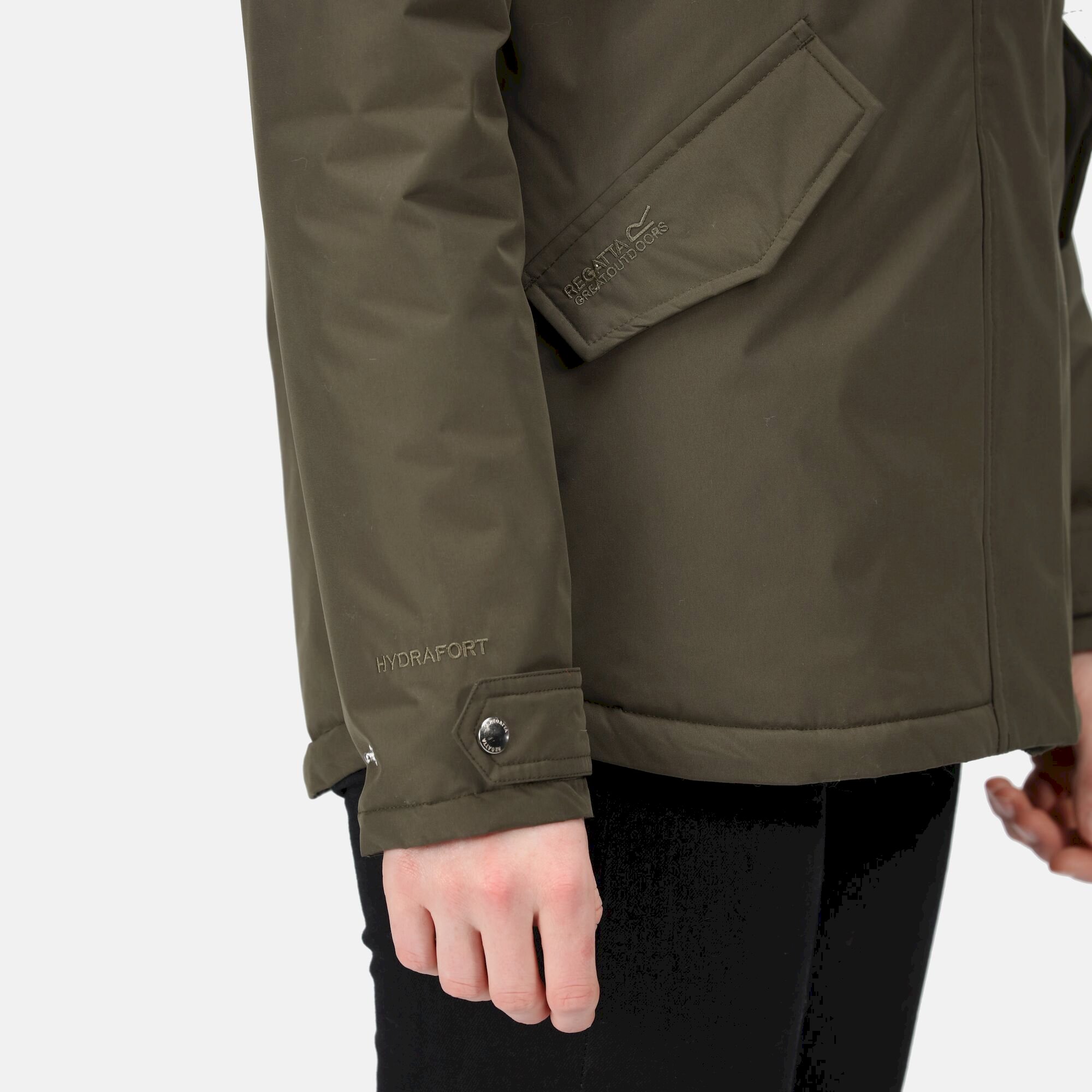 Women's Bria Fur Lined Waterproof Jacket | Dark Khaki