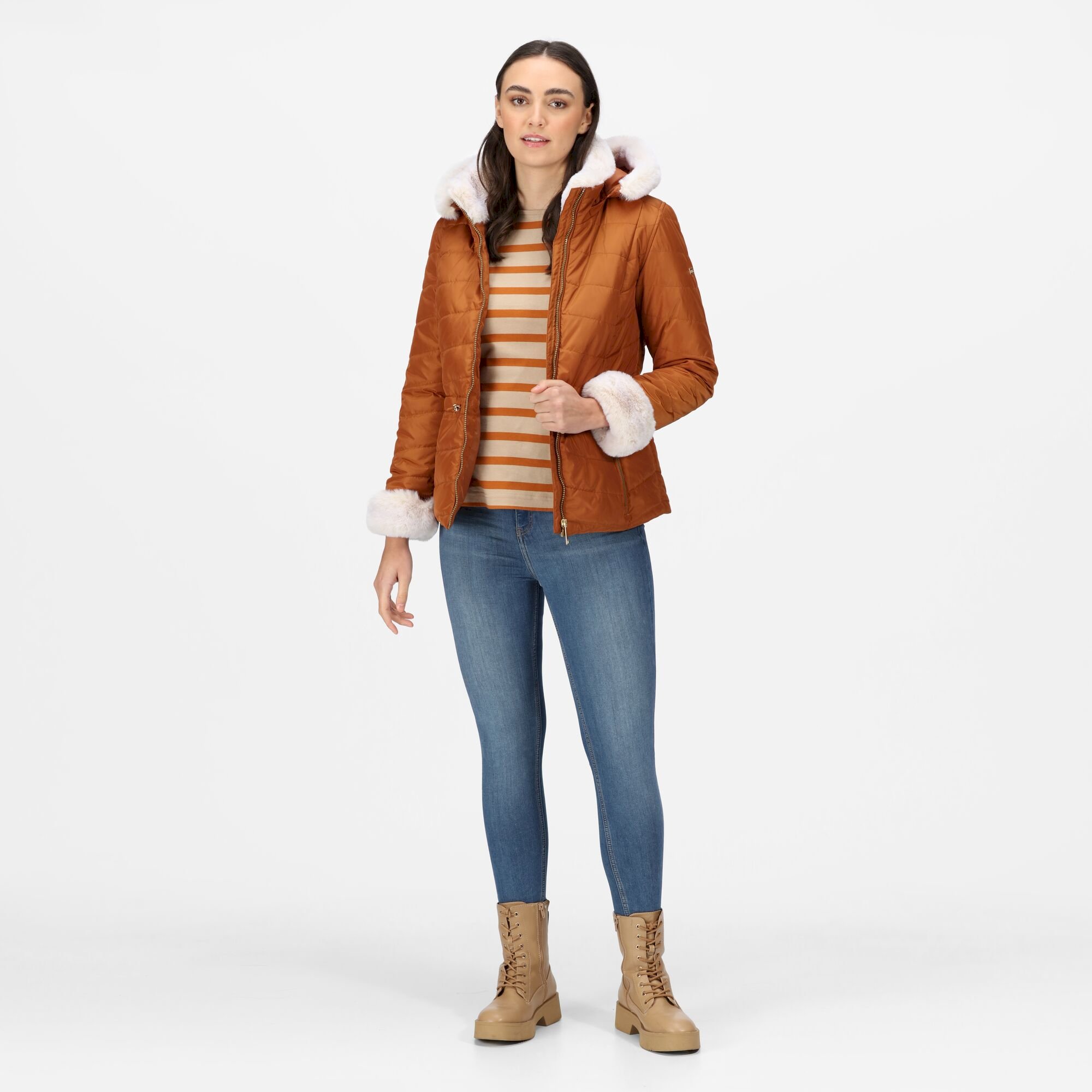 Women's Willabella Fur Detail Jacket | Copper Almond