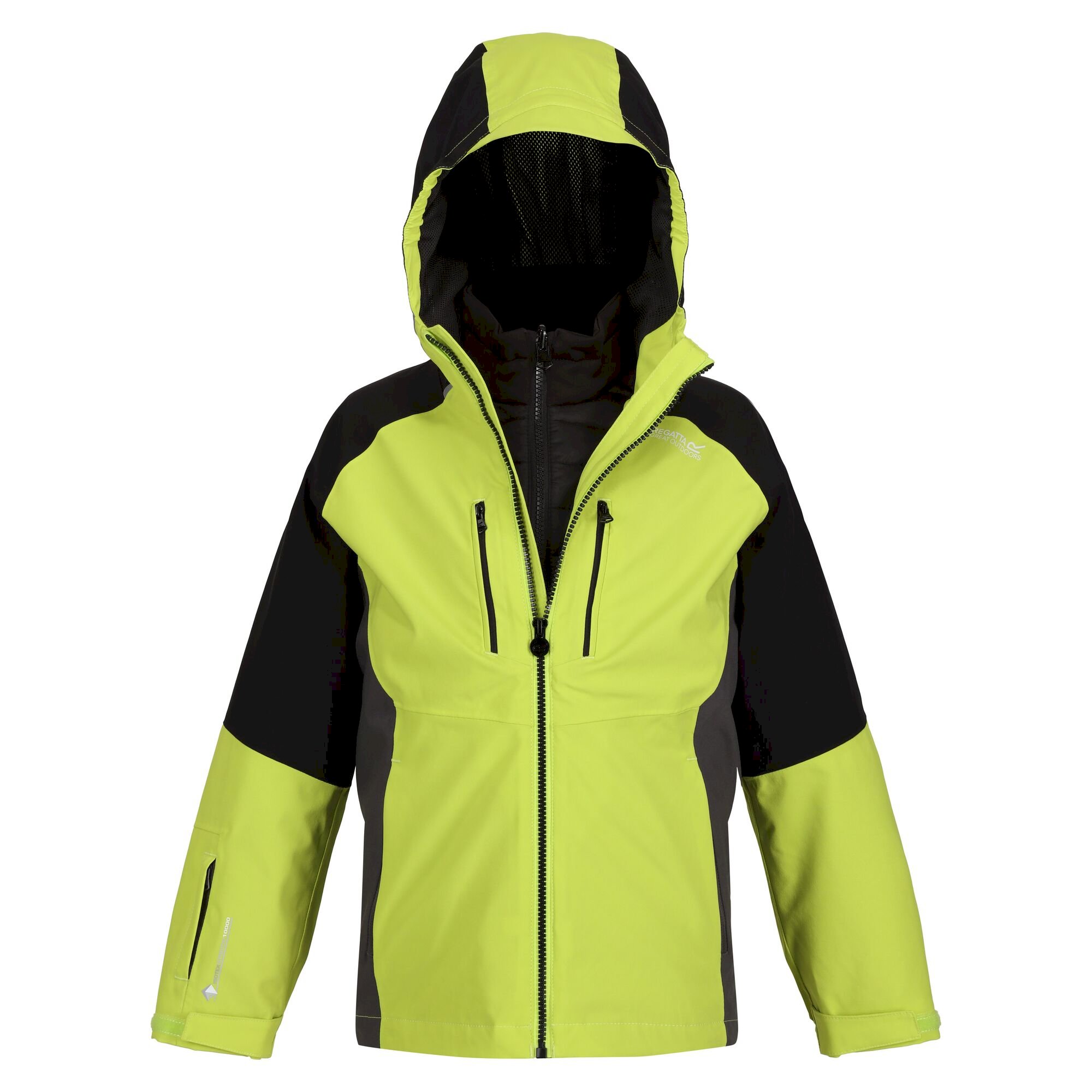 Kids' Hydrate VII 3-In-1 Waterproof Jacket | Bright Kiwi Black