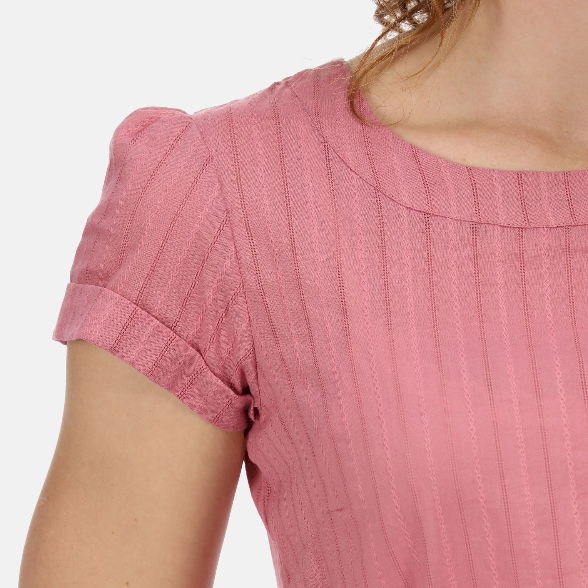 Women's Jaelynn Cotton T-Shirt | Heather Rose Dobby