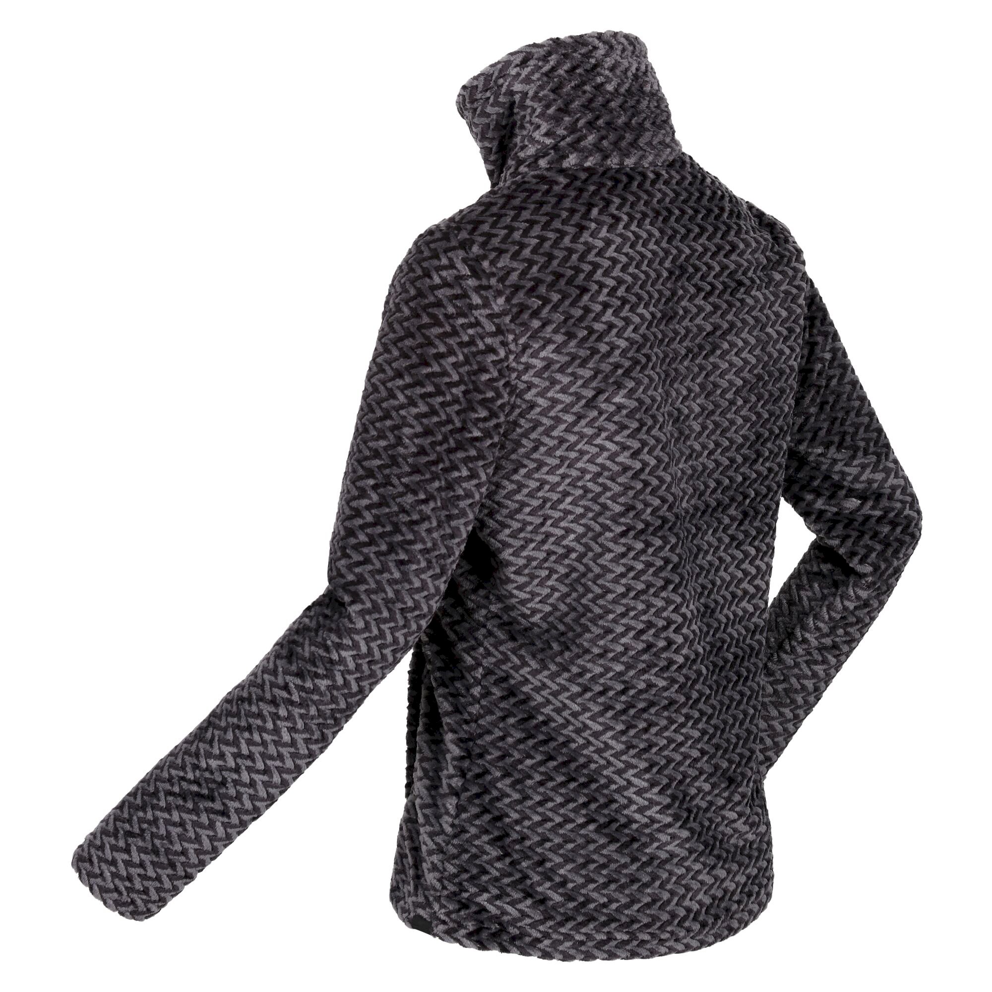 Women's Heloise Full Zip Fleece | Black Plait