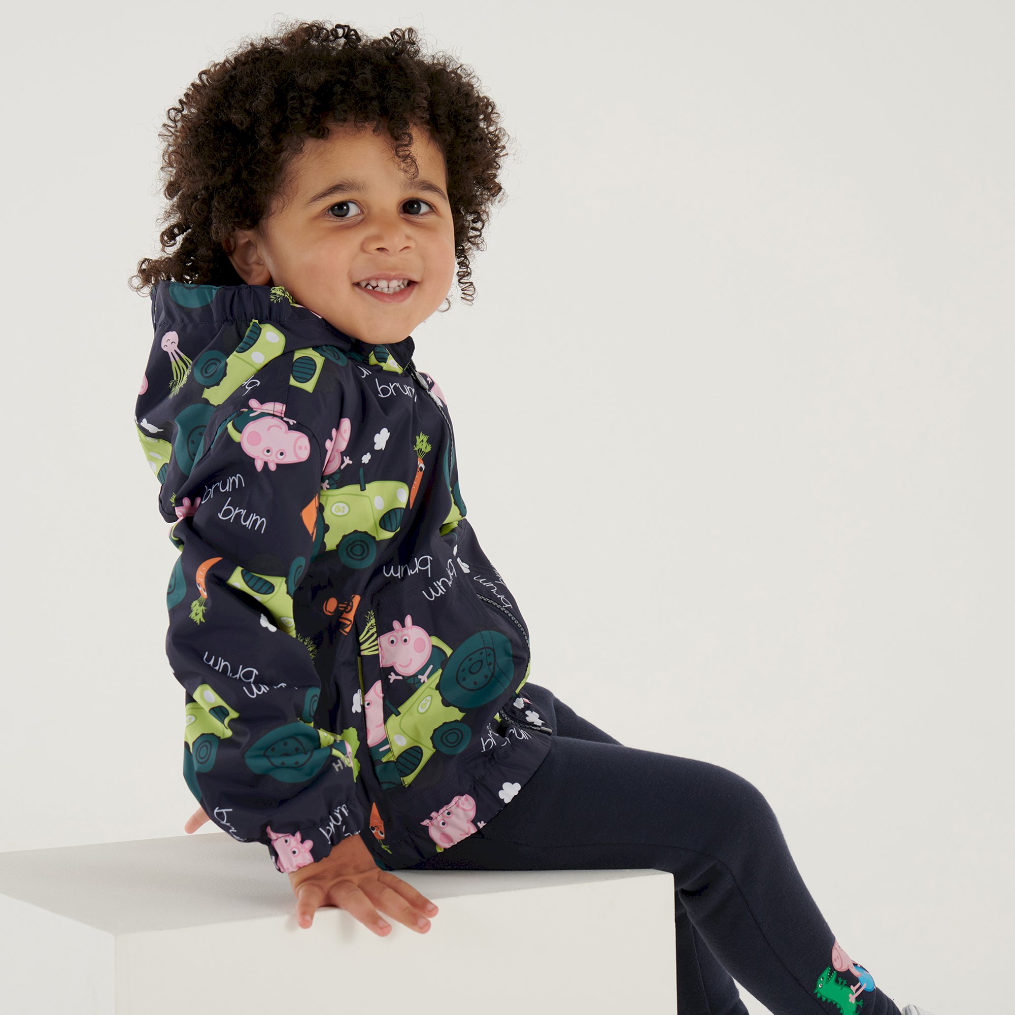 Peppa Pig Muddy Puddle Waterproof Jacket | Navy