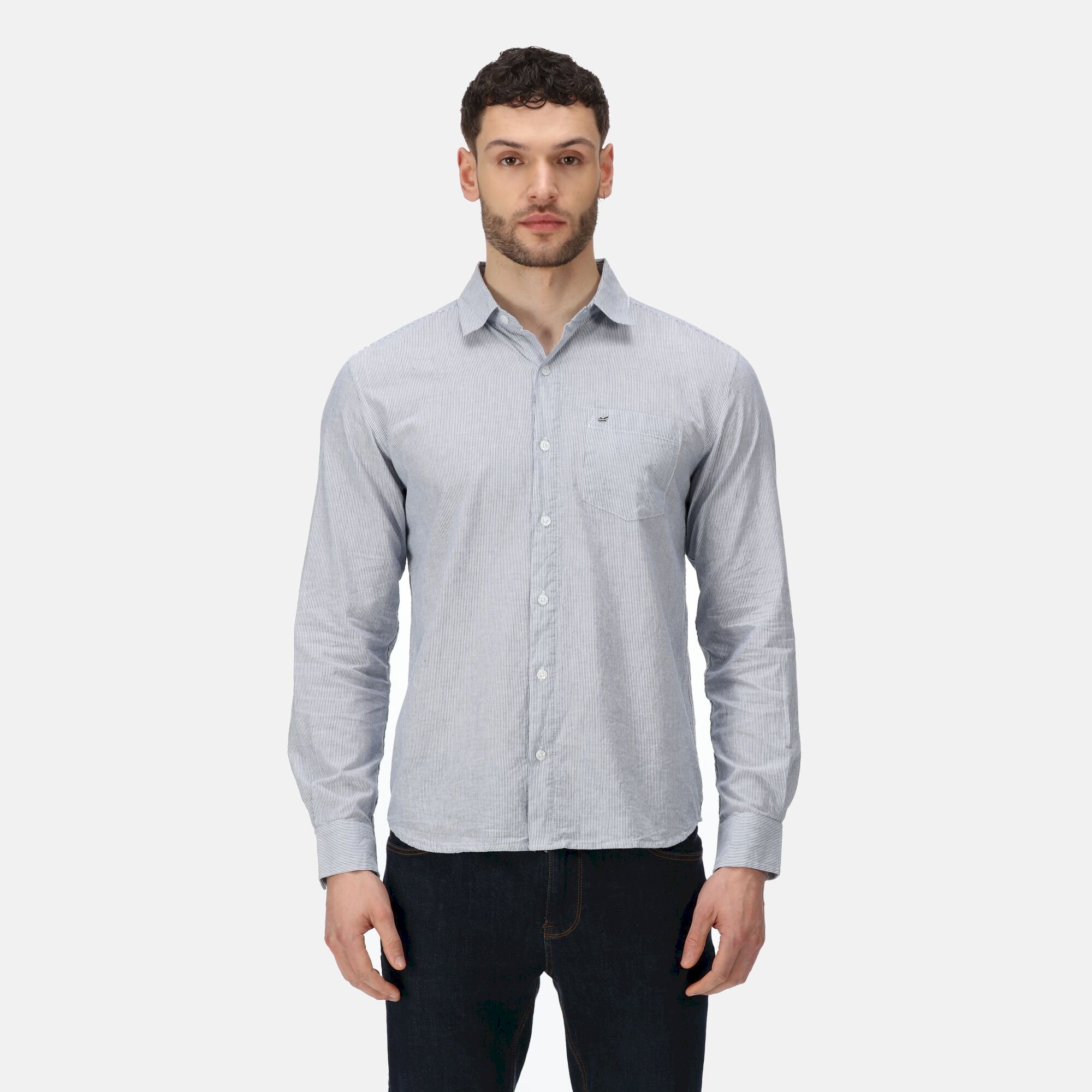Men's Brycen Long Sleeve Shirt | Ticking Stripe