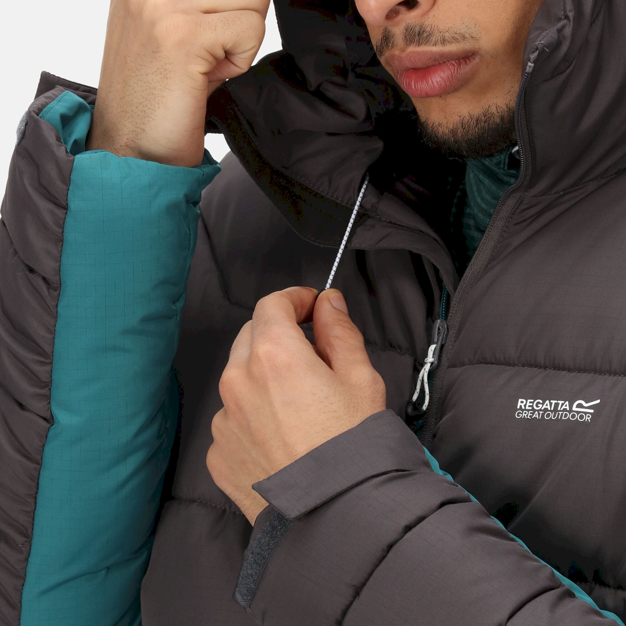 Men's Nevado VI Puffer Jacket | Dark Grey Pacific Green