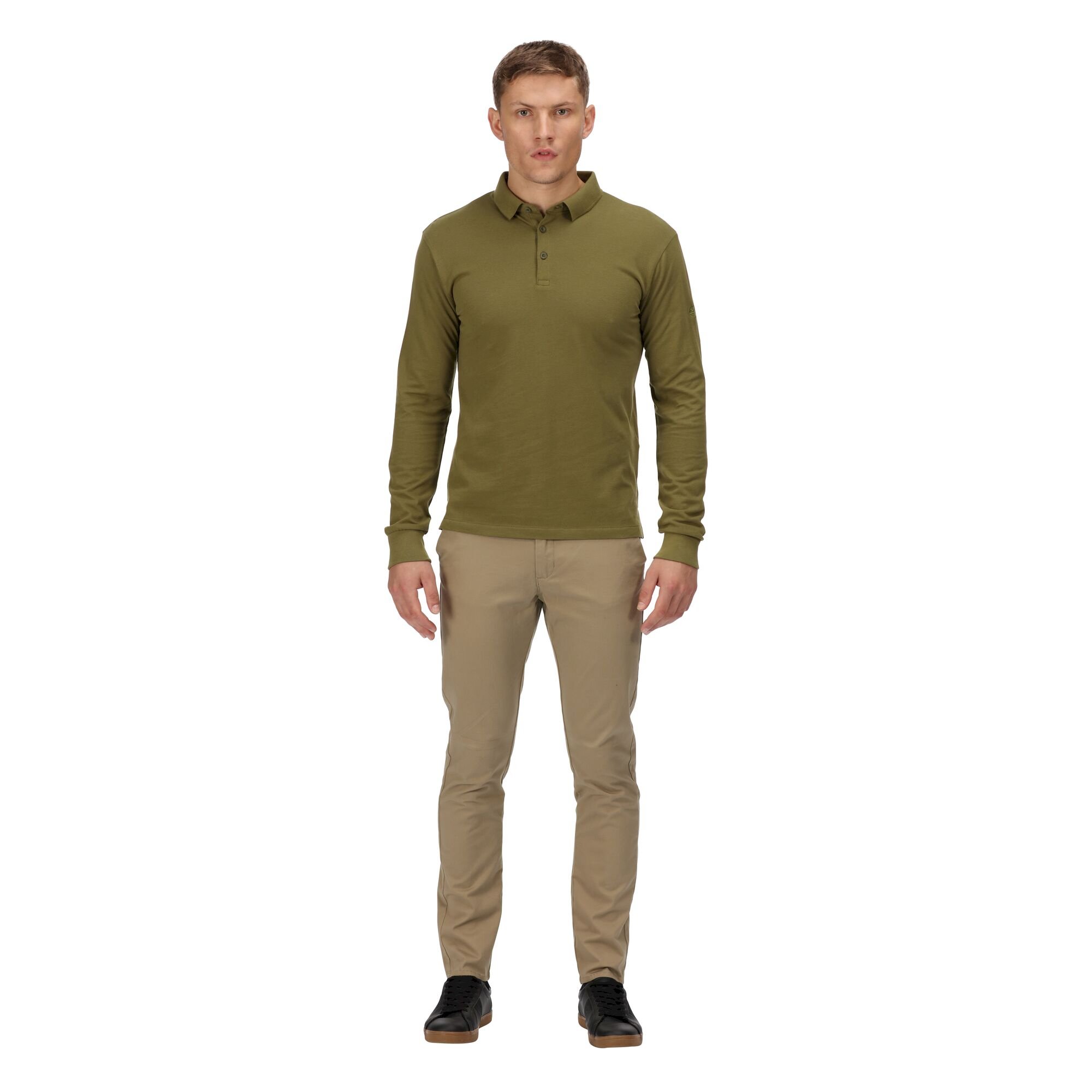 Men's Kaleb Long Sleeve Polo Shirt | Capulet