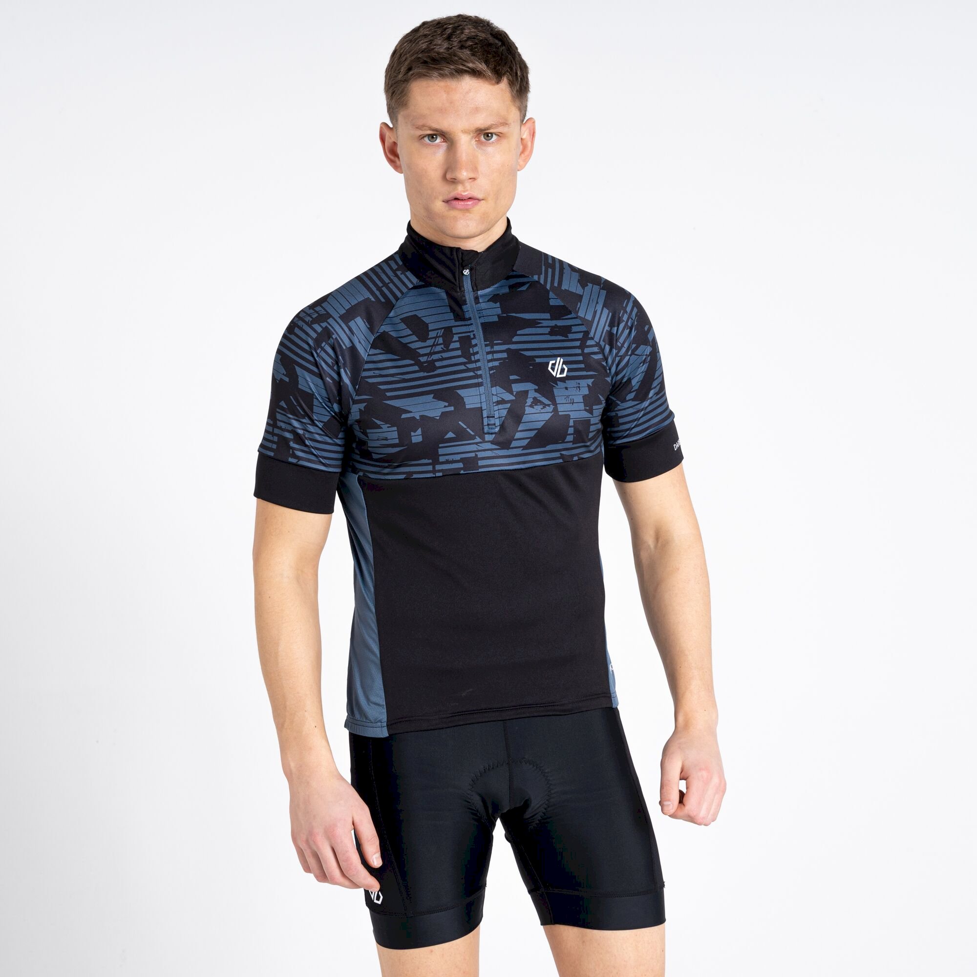 Dare 2b - Men's Stay The Course II Cycling Jersey | Black Downshift Print