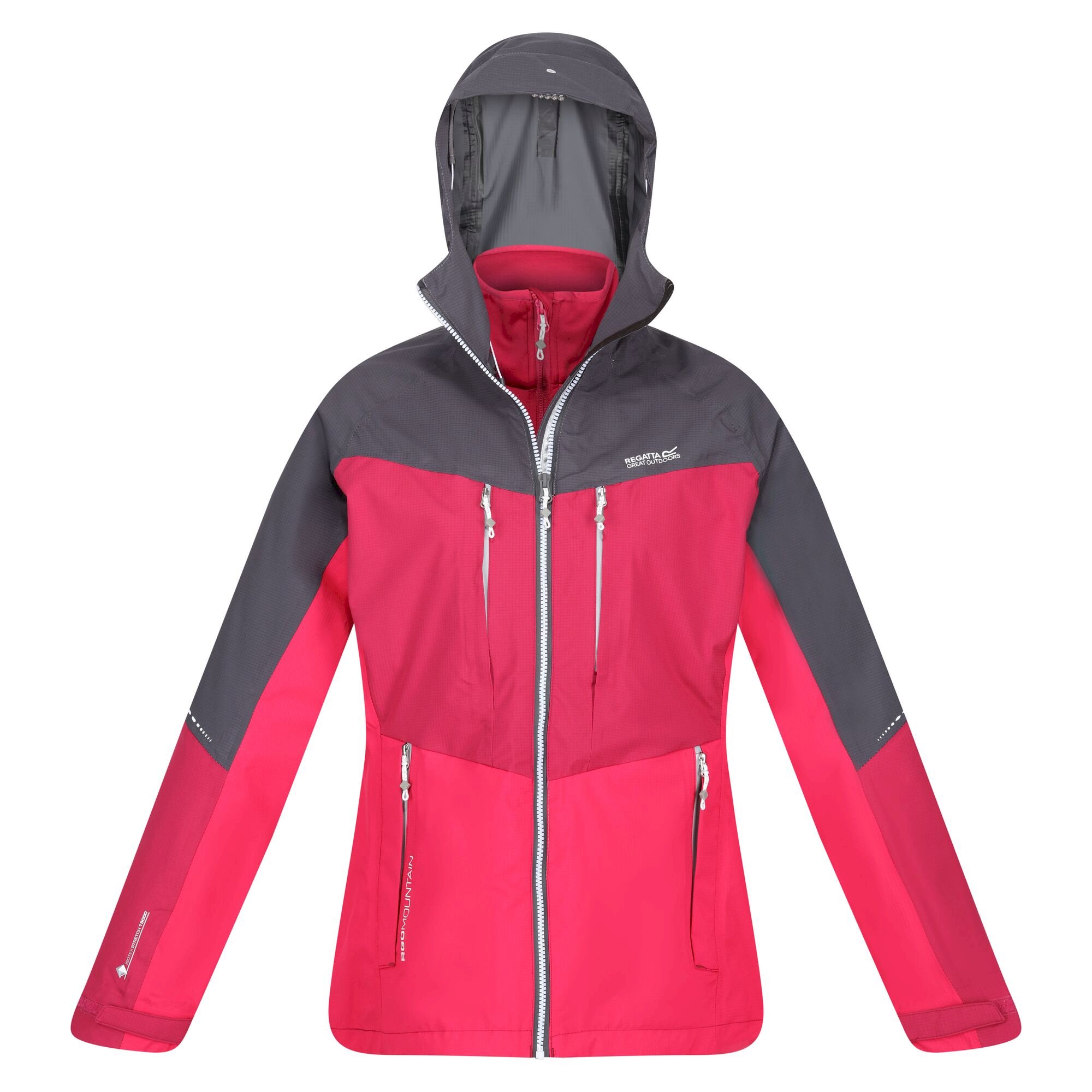 Women's Carletta VII 3-In-1 Waterproof Jacket | Seal Grey Berry Pink Pink Potion