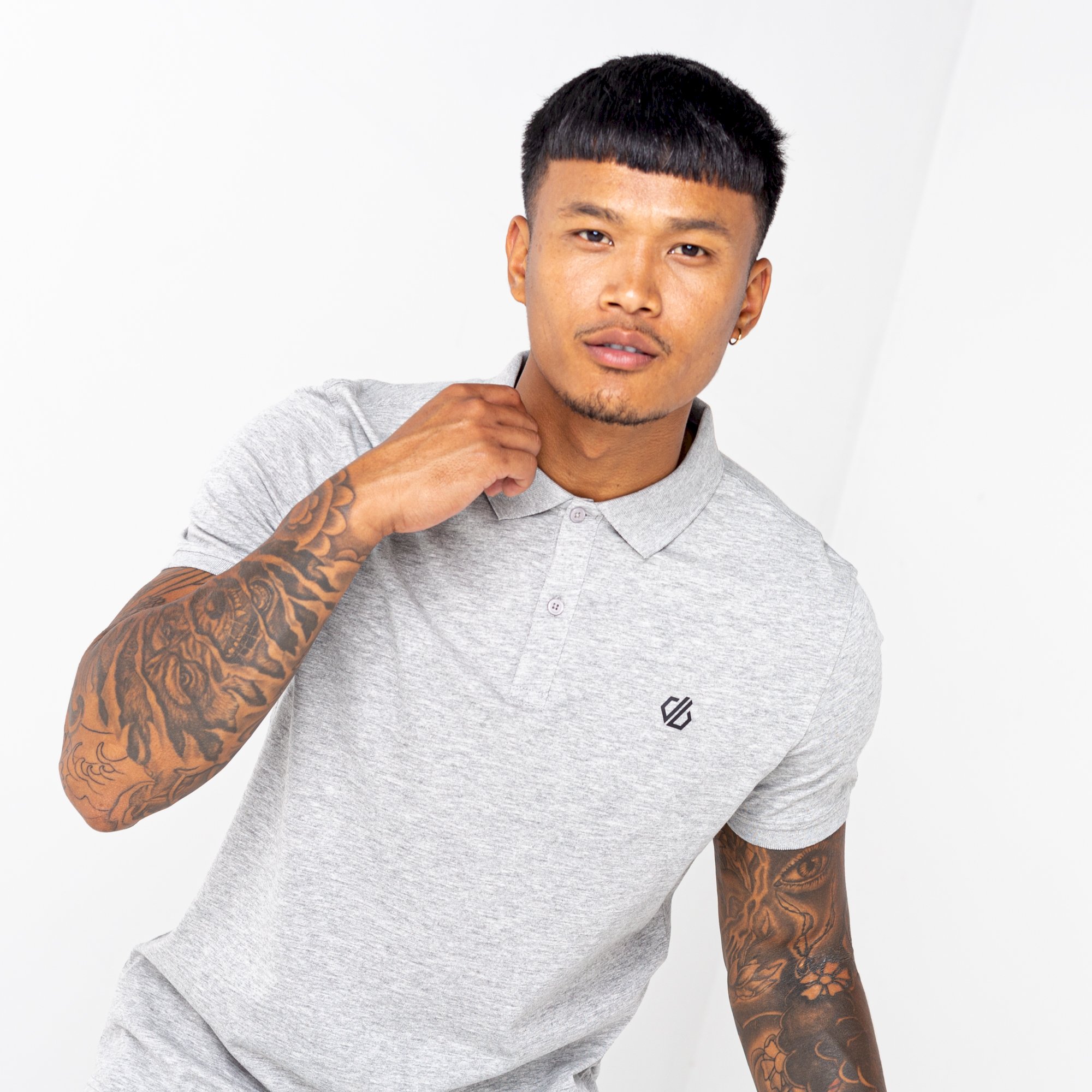 Dare 2b - Men's Decisive Polo Shirt | Ash Grey Marl