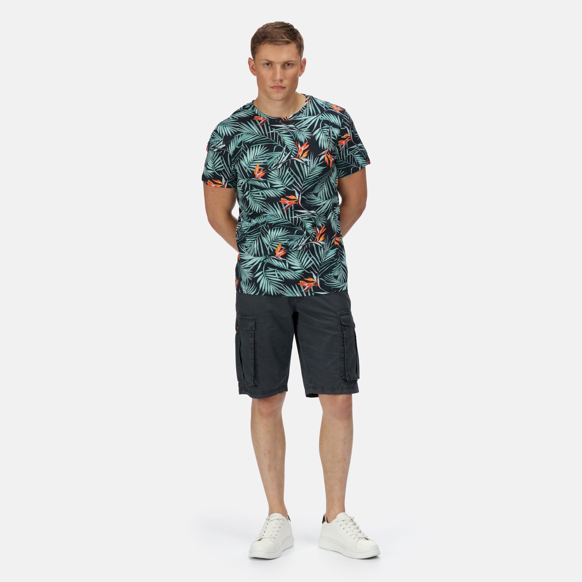 Men's Cline VI Cotton T-Shirt | Navy Hawaiian