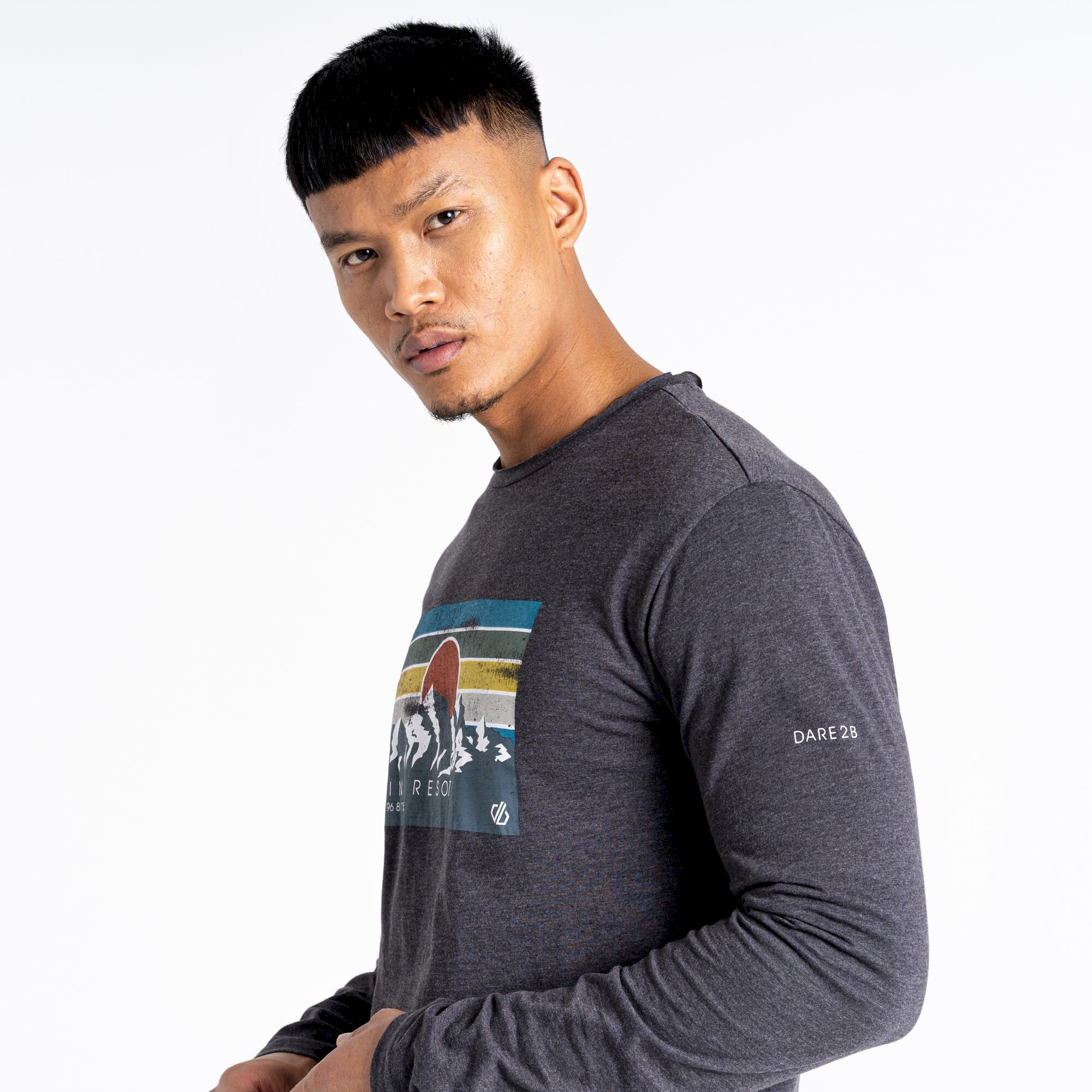 Dare 2b - Men's Upgrade II Long Sleeve T-Shirt | Charcoal Grey Marl