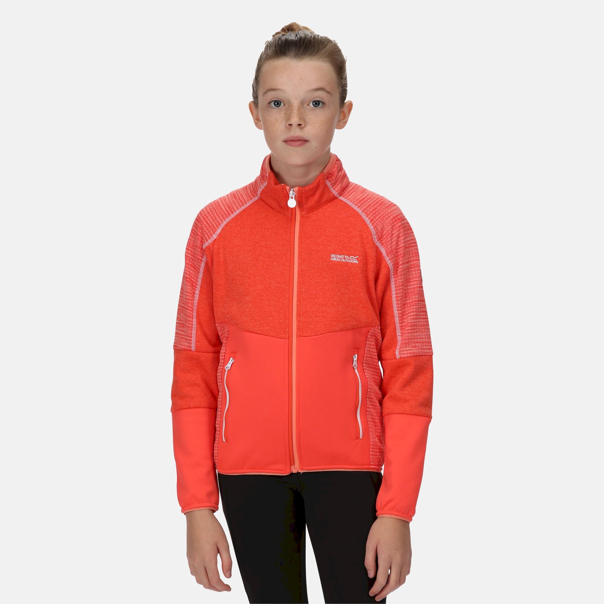 Kids' Oberon V Softshell Jacket | Fusion Coral Neon Peach
