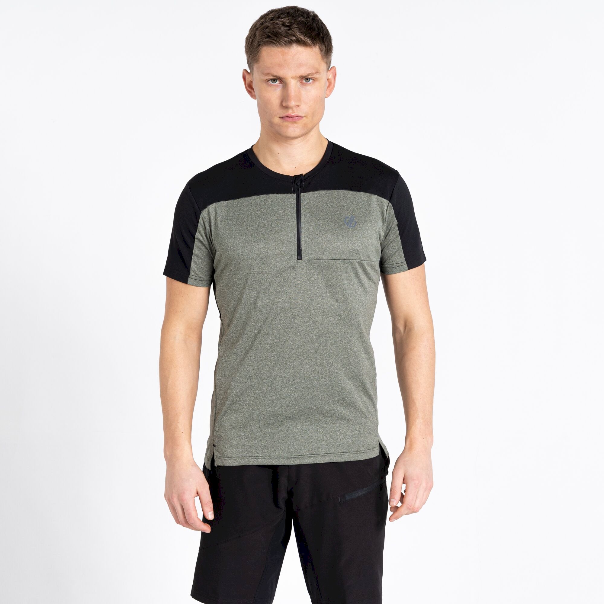 Dare 2b - Men's Aces III Recycled Zip Up Jersey | Agave Green Marl Black