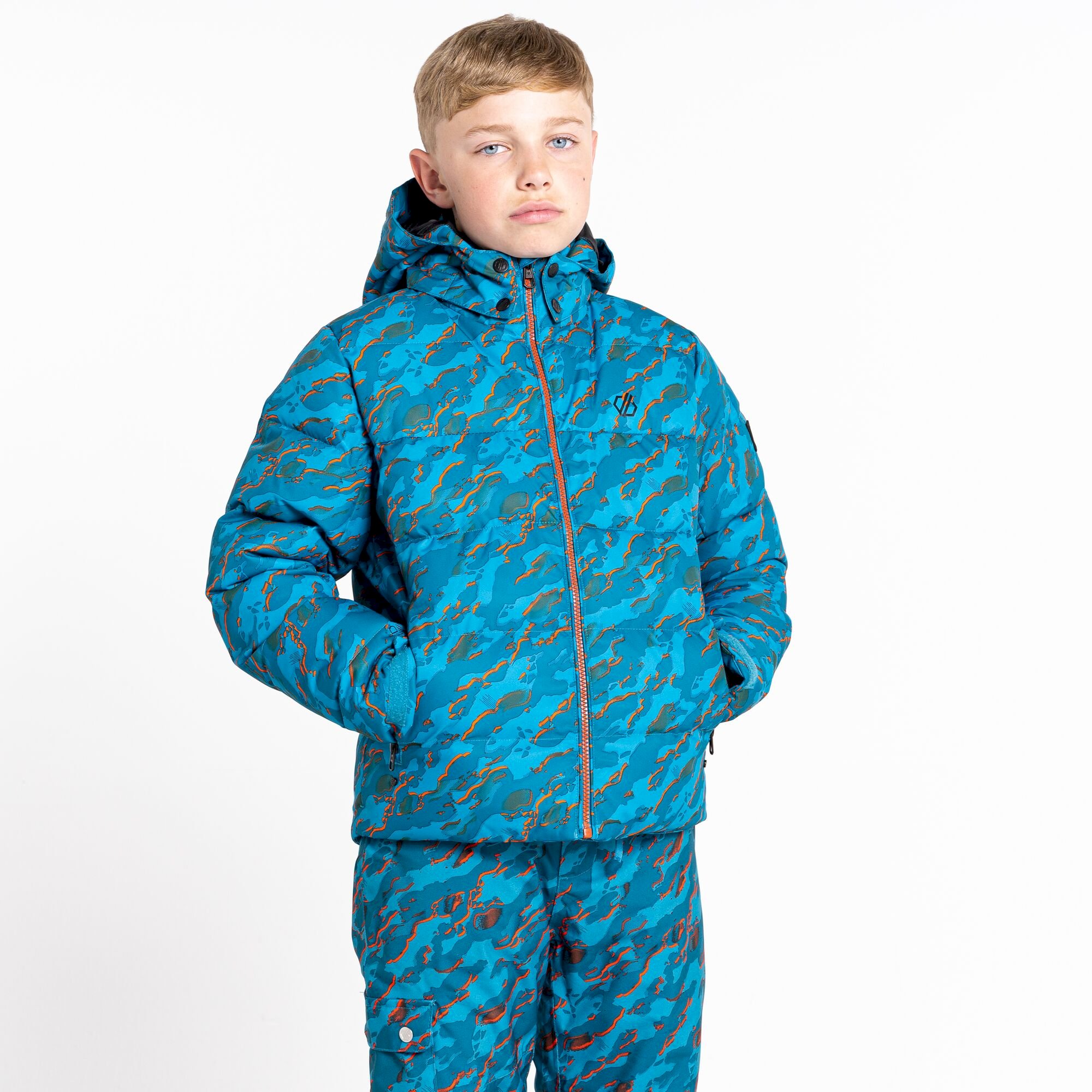 Dare 2b - Boys' About Ski Jacket | Blue Camo Print
