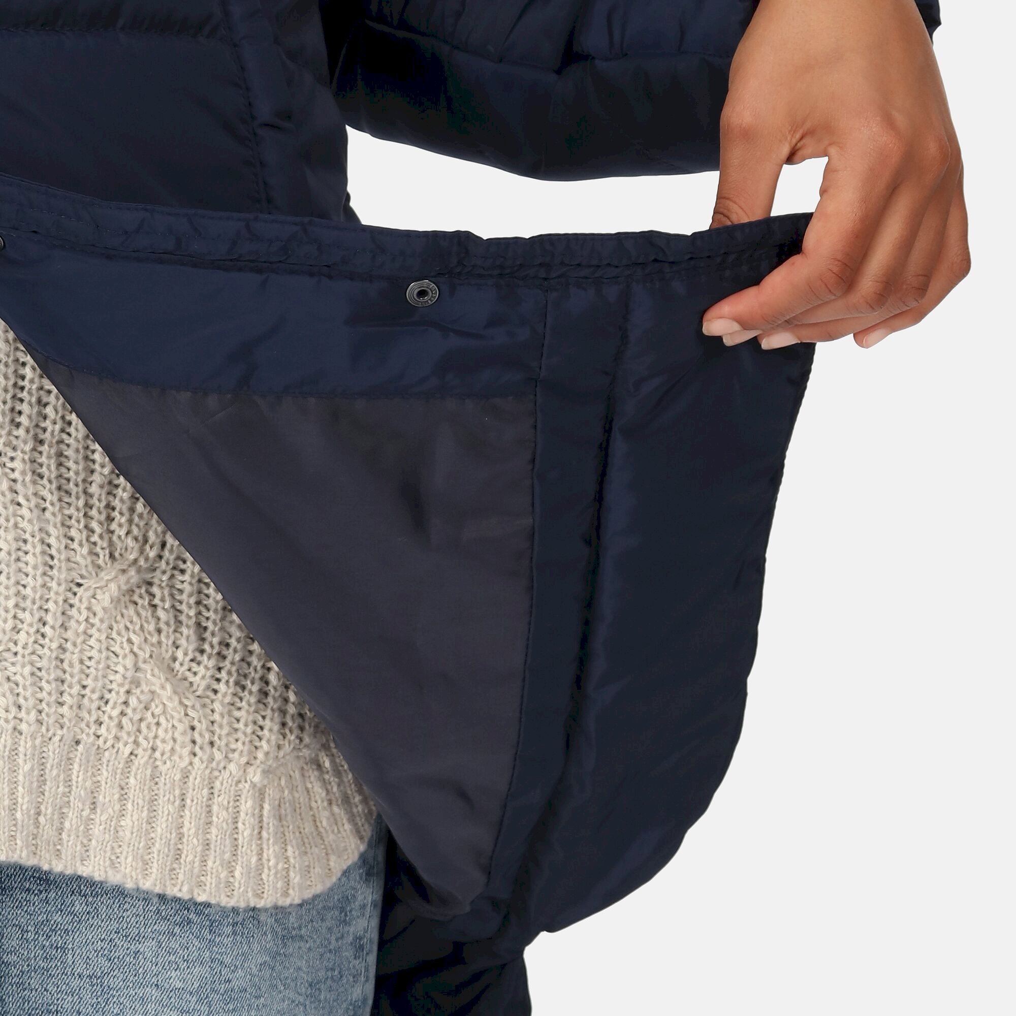 Women's Pamelina Hooded Parka Jacket | Navy