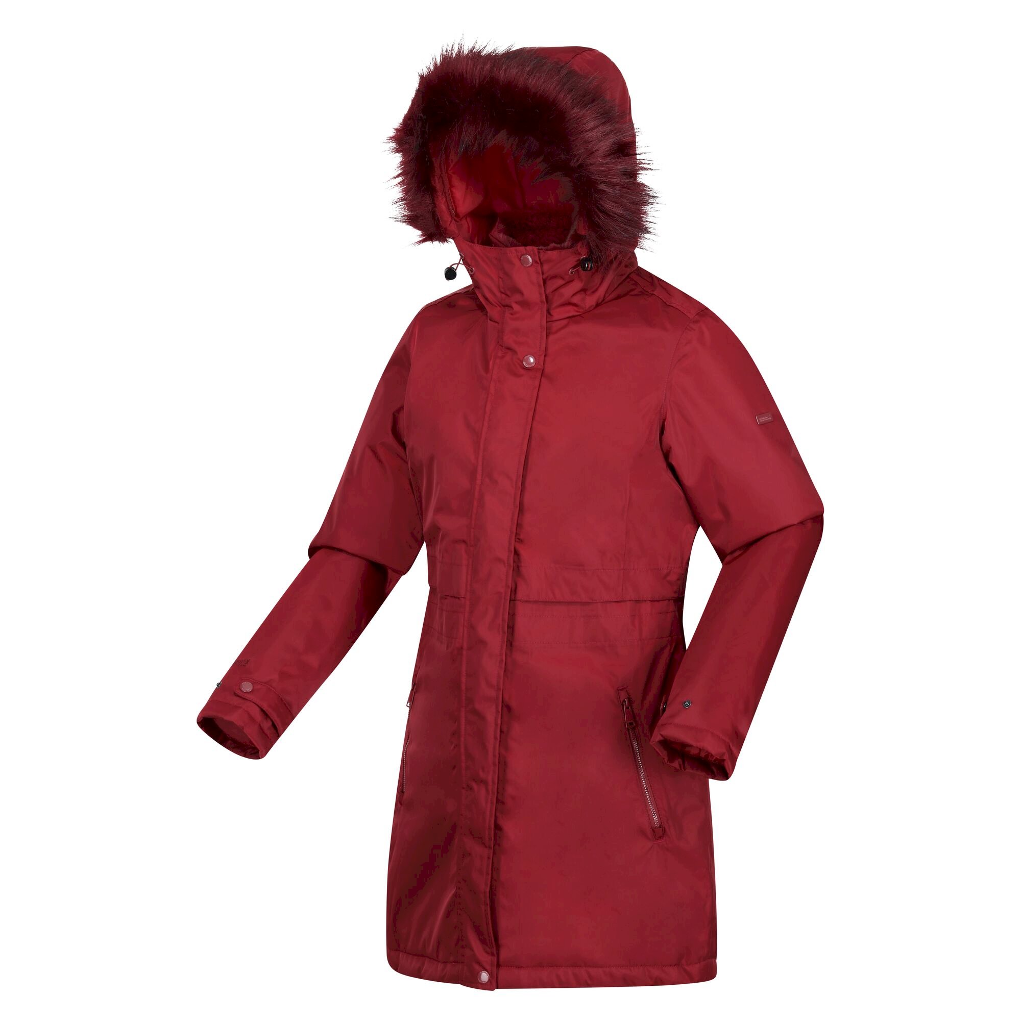 Women's Lyanna Fur Trim Parka Jacket | Cabernet