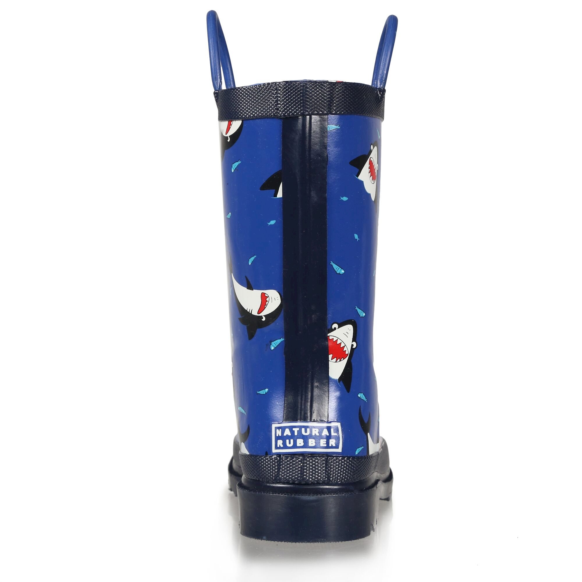 Kids Minnow Printed Wellies | Shark Nautical Blue