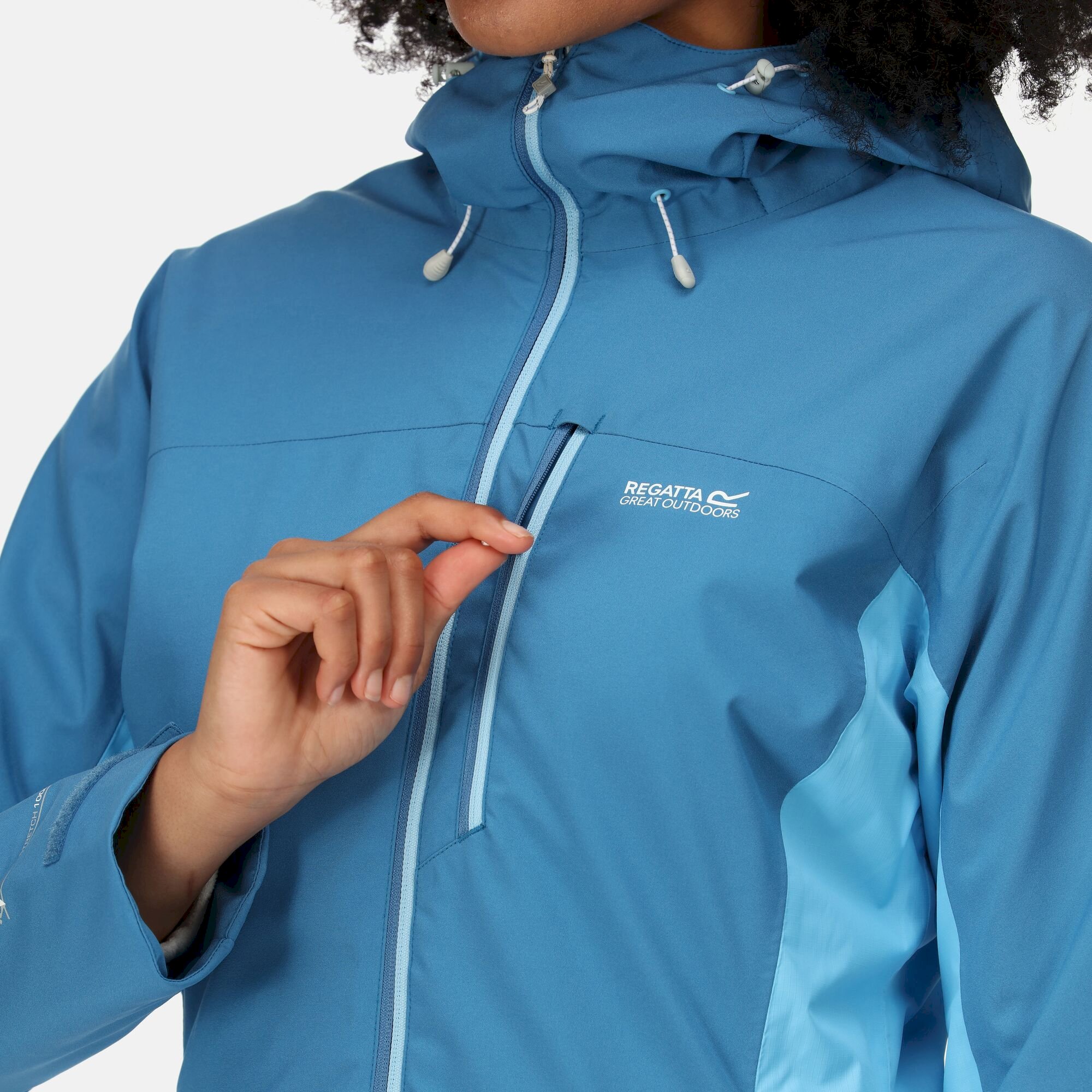 Women's Highton Stretch III Waterproof Jacket | Vallarta Blue Ethereal Blue