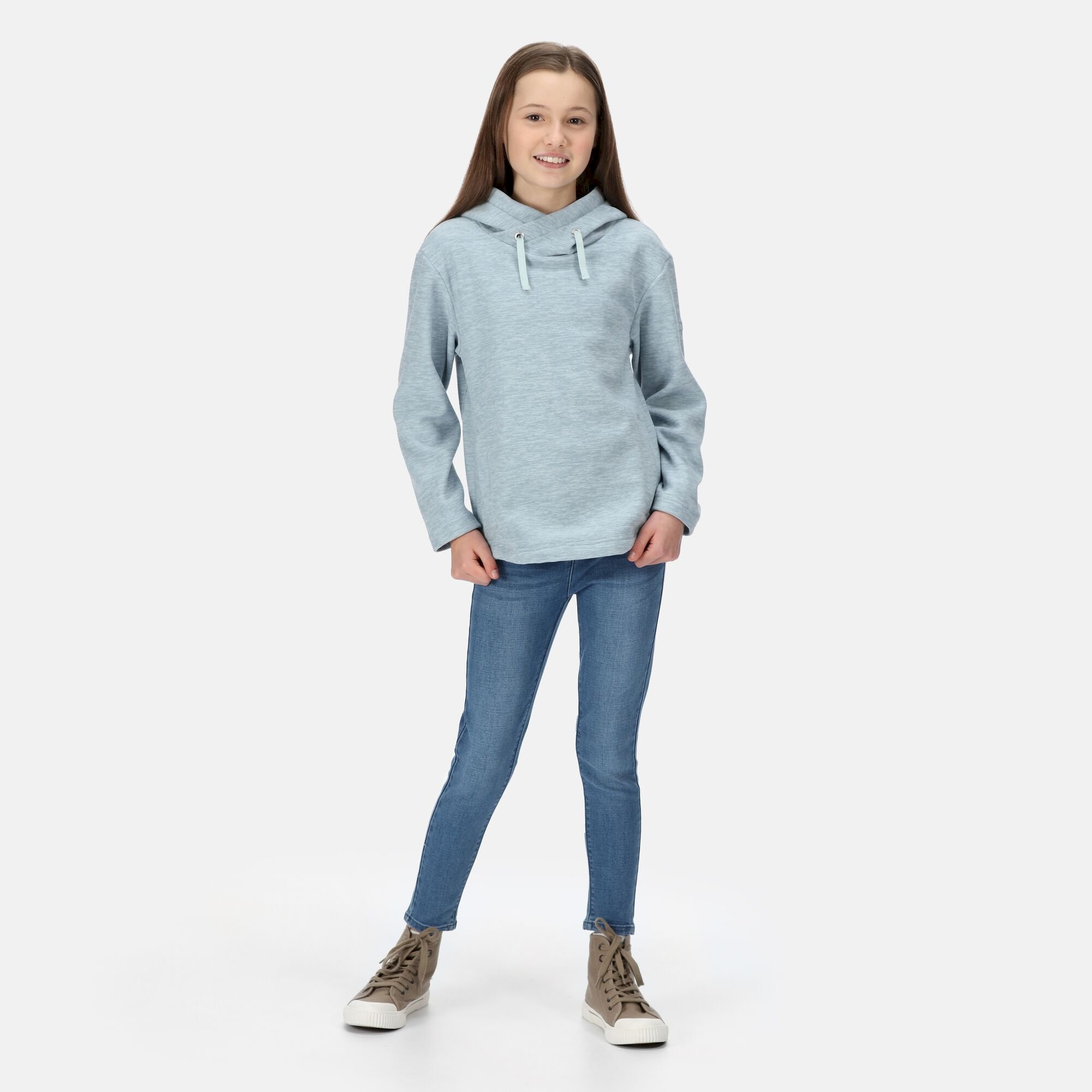 Kids' Kacie Hooded Fleece | Ice Blue Marl