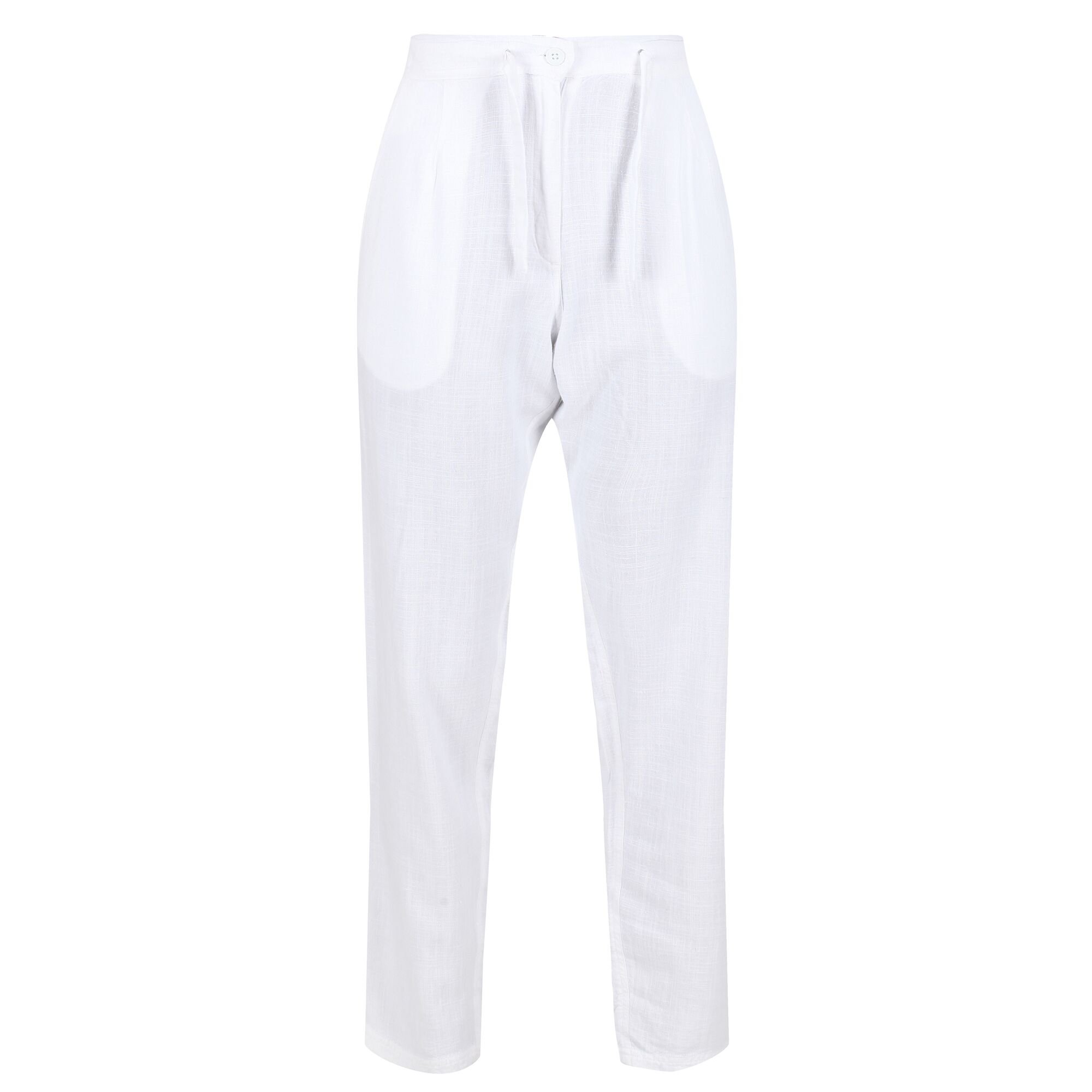 Women's Maida Linen Trousers | White