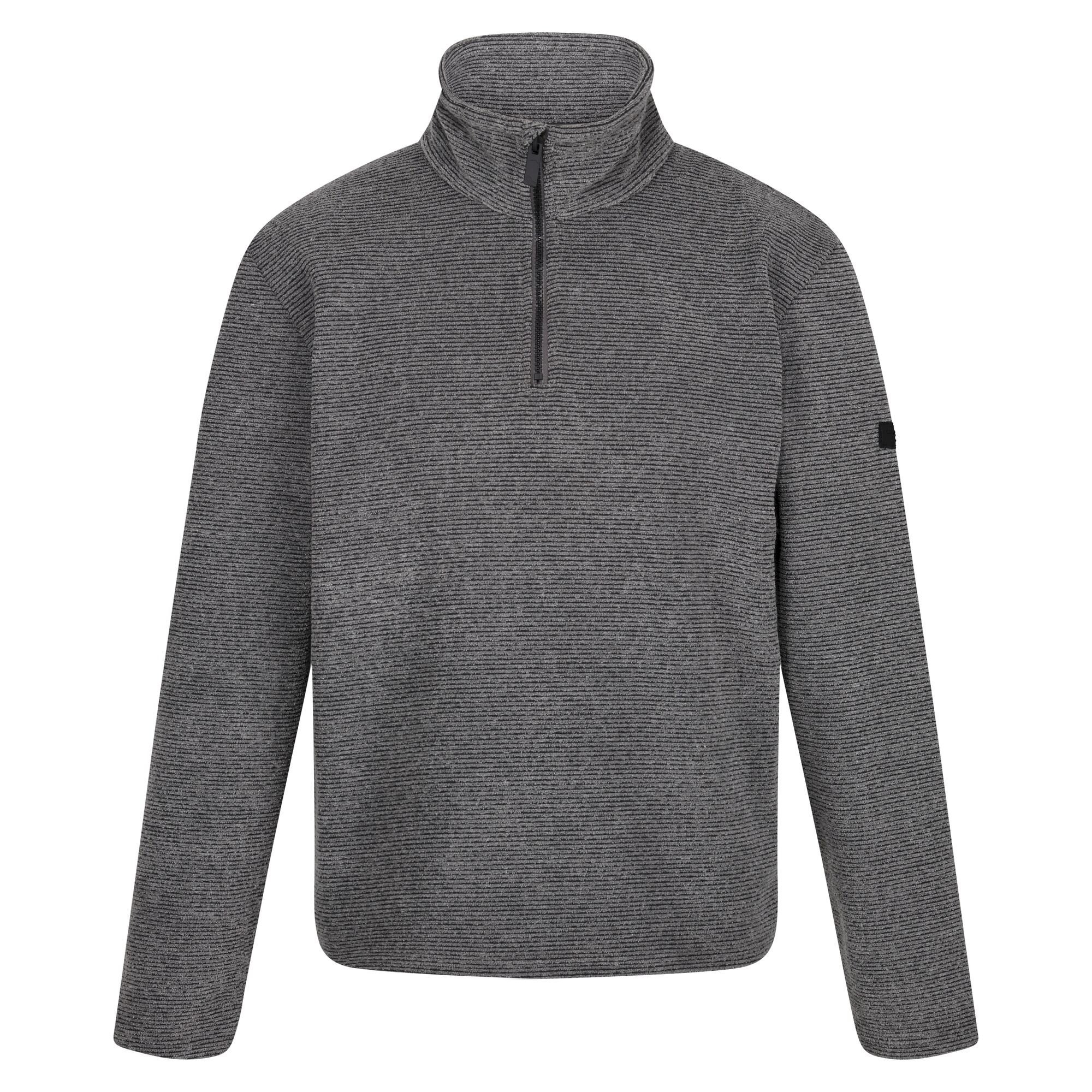Men's Edley Half Zip Fleece | Dark Grey Linear