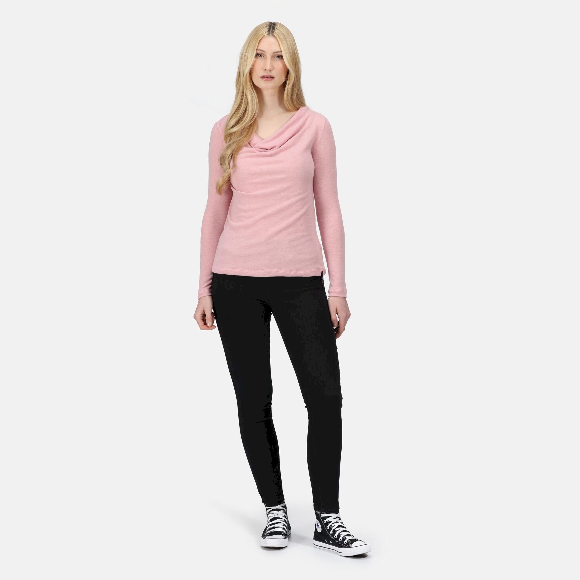 Women's Frayda Cowl Neck Top | Powder Pink