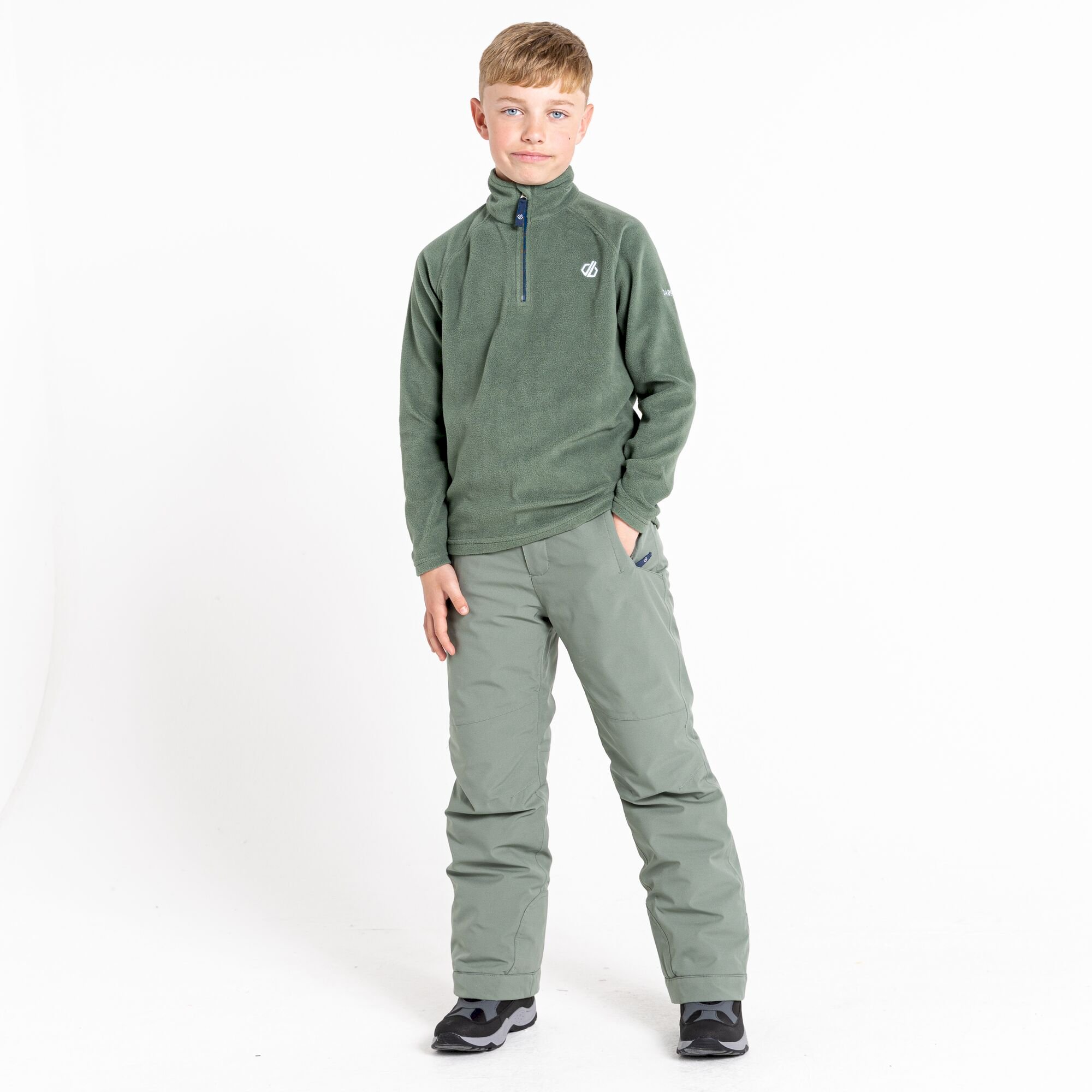 Dare 2b - Kids' Freehand Half Zip Lightweight Fleece | Duck Green