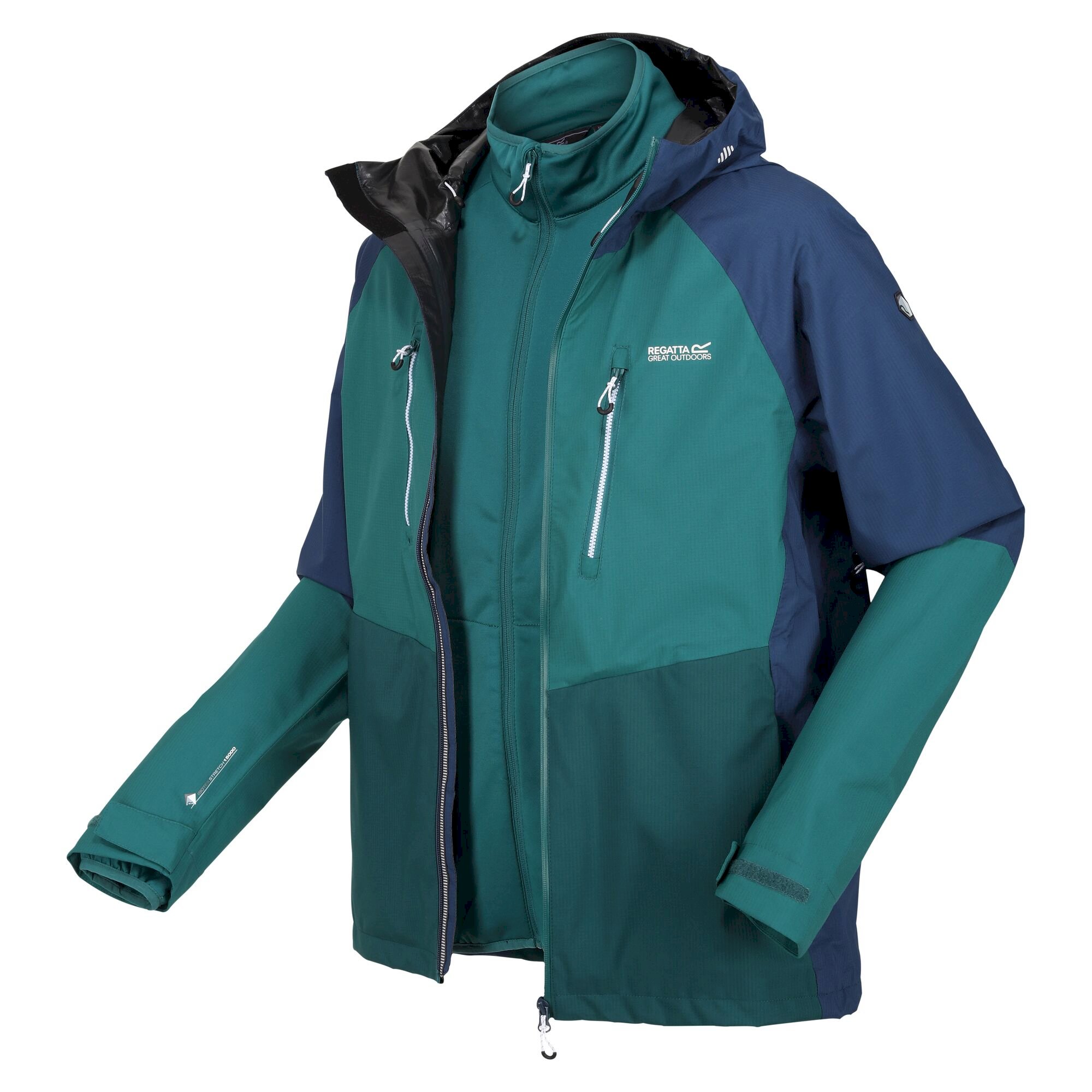 Men's Sacramento VIII Waterproof Jacket | Admiral Blue Pacific Green