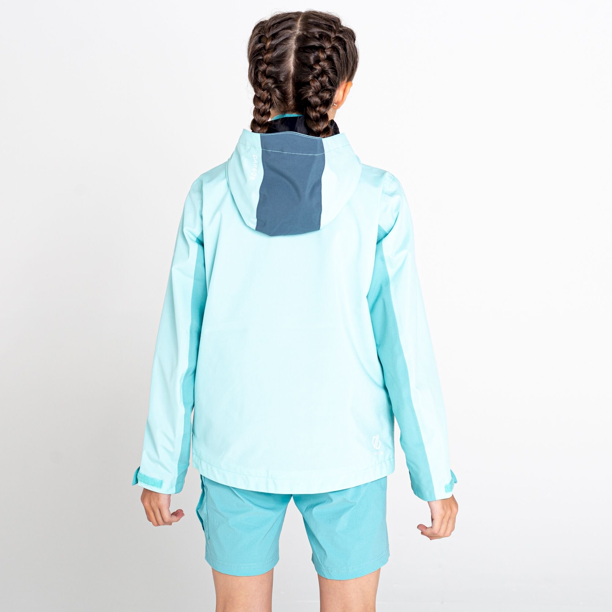 Dare 2b - Kids' In The Lead III Recycled Waterproof Jacket | Meadowbrook Green Aqua Splash