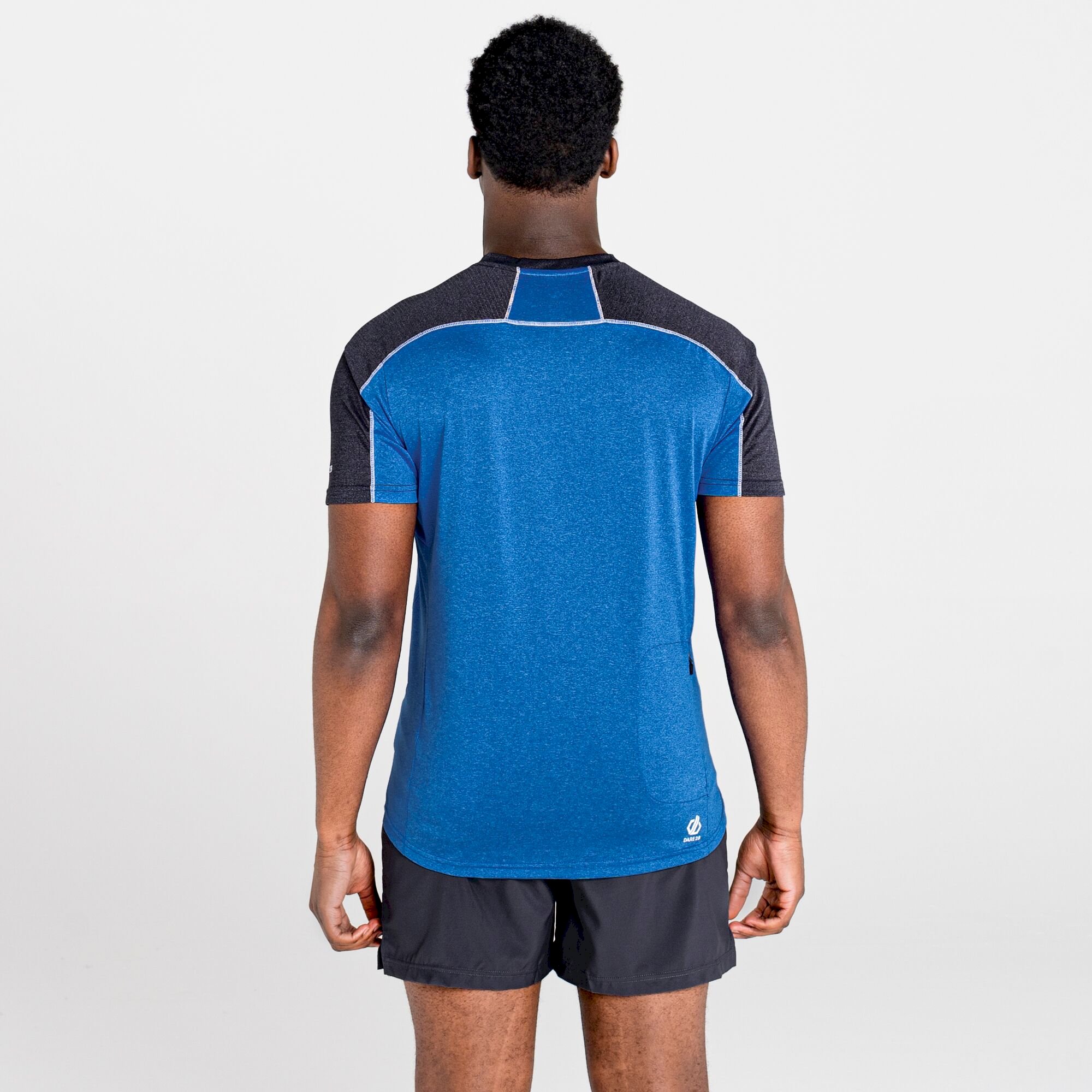 Dare 2b - Men's Aces II Half Zip lightweight Jersey | Athletic Blue Ebony Grey